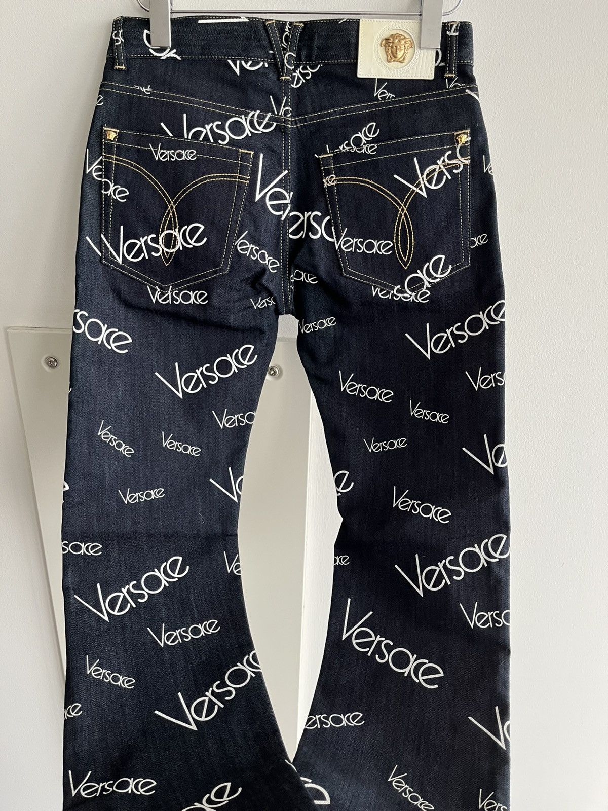 Versace Super Runway Versace Monogram Logo Denim Jeans Brand New Size US 29 - 14 Thumbnail