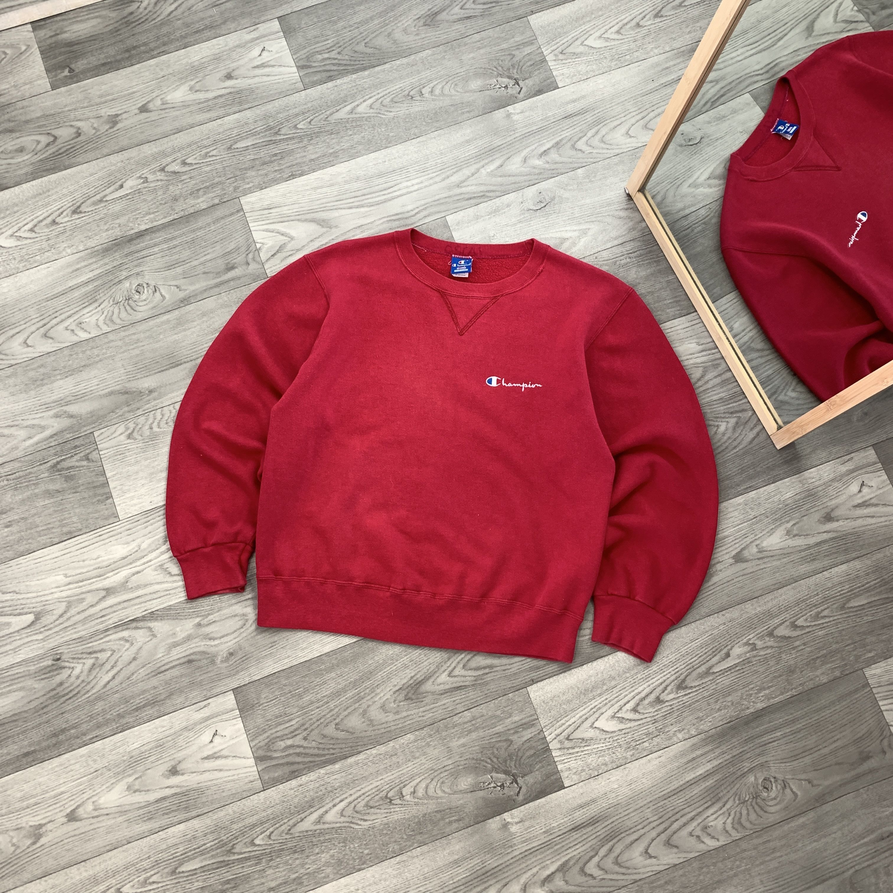 Champion Vintage Champion Made in USA Boxy Red Crewneck Sweatshirt Size US M / EU 48-50 / 2 - 1 Thumbnail