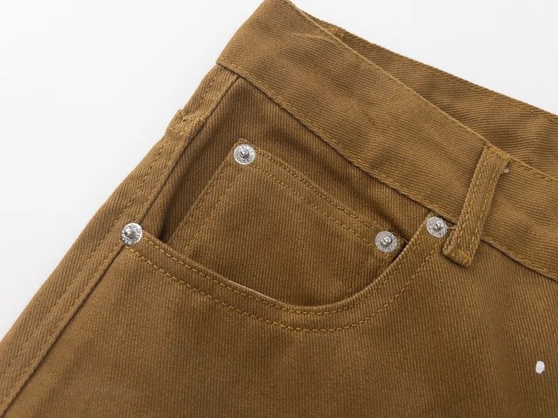 Japanese Brand × Jean Brown streetwear flare jeans pants Size US 32 / EU 48 - 11 Thumbnail