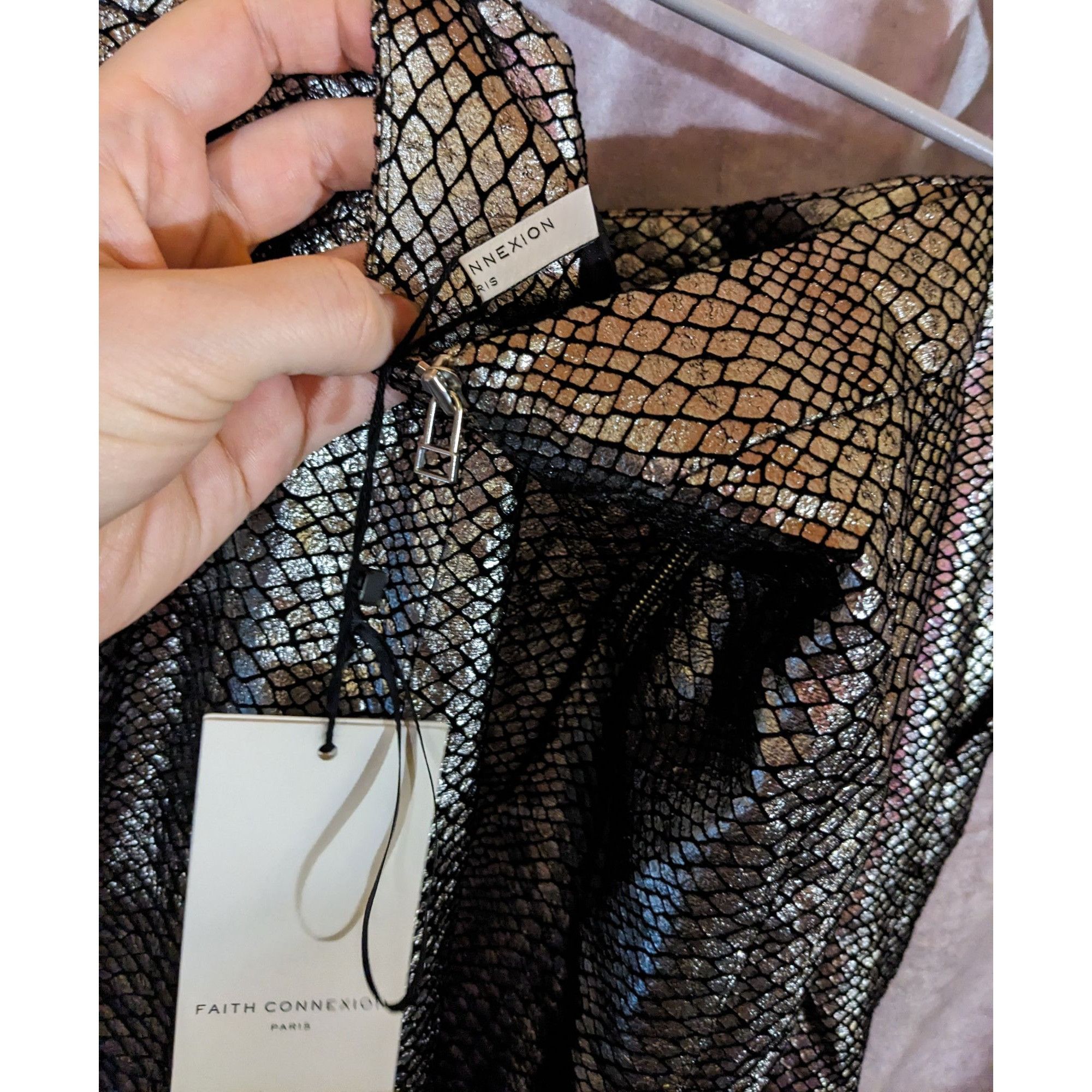 Faith Connexion Faith Connexion Paris Runway Collection Python Print Metalli Size 30" / US 8 / IT 44 - 6 Thumbnail