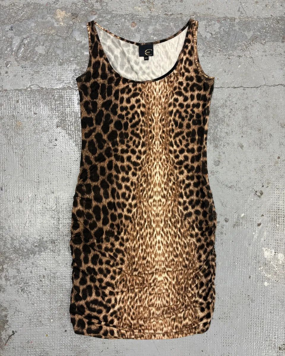 Just Cavalli 2000s Cavalli Leopard Print Camel & Black Dress Size S / US 4 / IT 40 - 2 Thumbnail