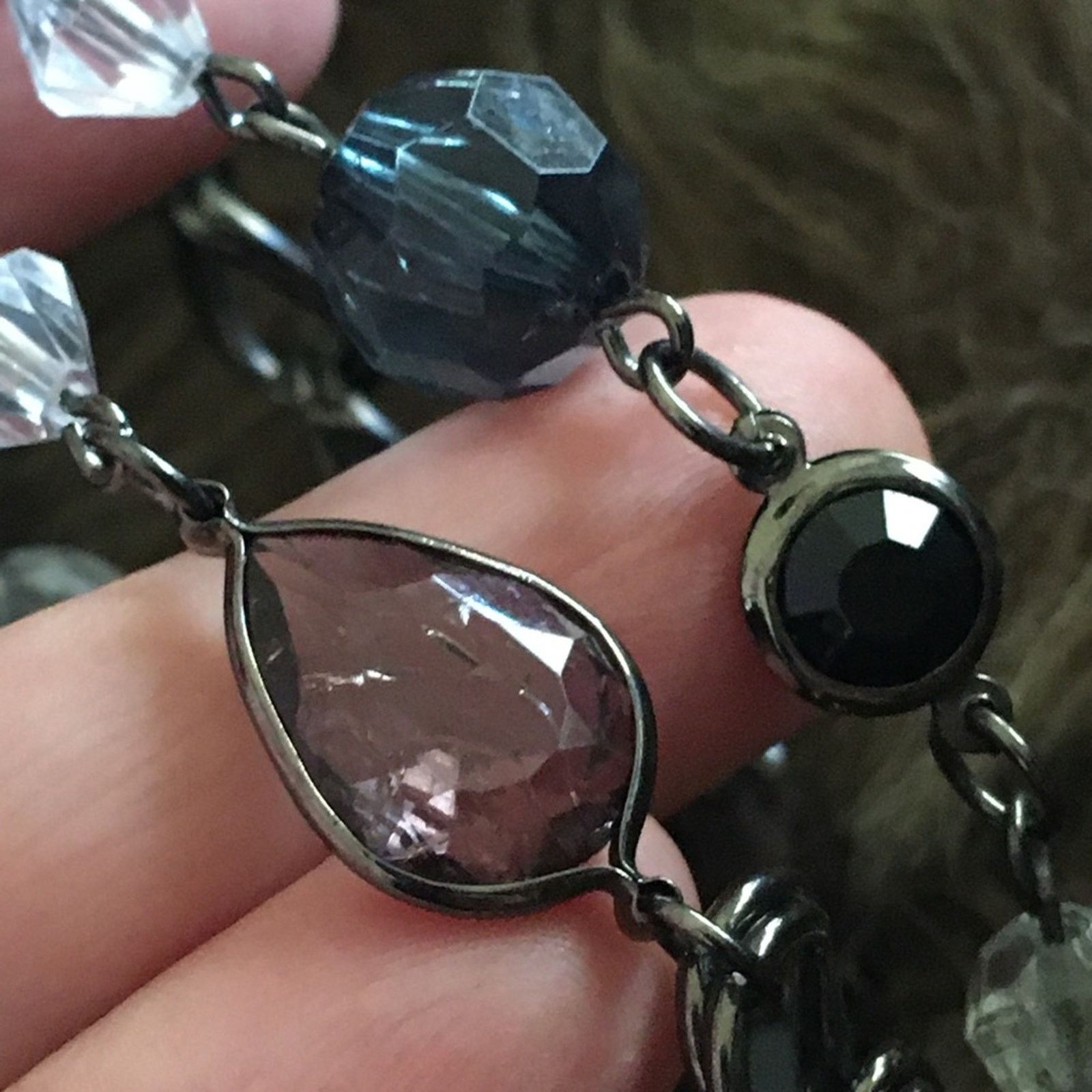 Vintage Vintage 90s chrome chain glass bead necklace Size ONE SIZE - 6 Thumbnail