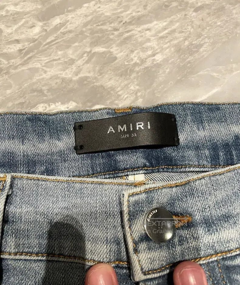 Amiri Amiri Size 33 Colorful Patchwork Blue Jeans Size US 33 - 2 Thumbnail