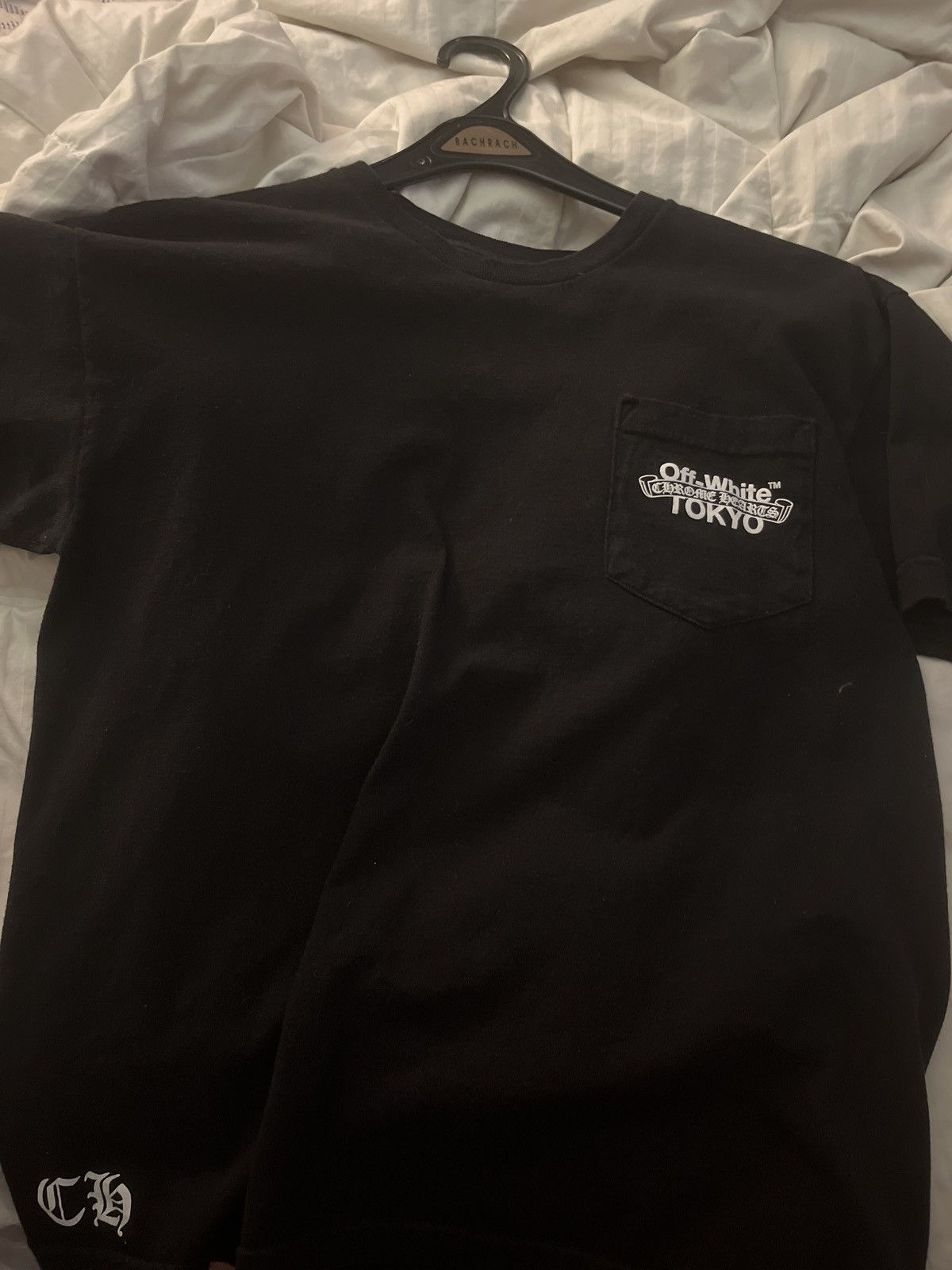 Off-White Chrome hearts Offwhite tokyo black t shirt | Grailed