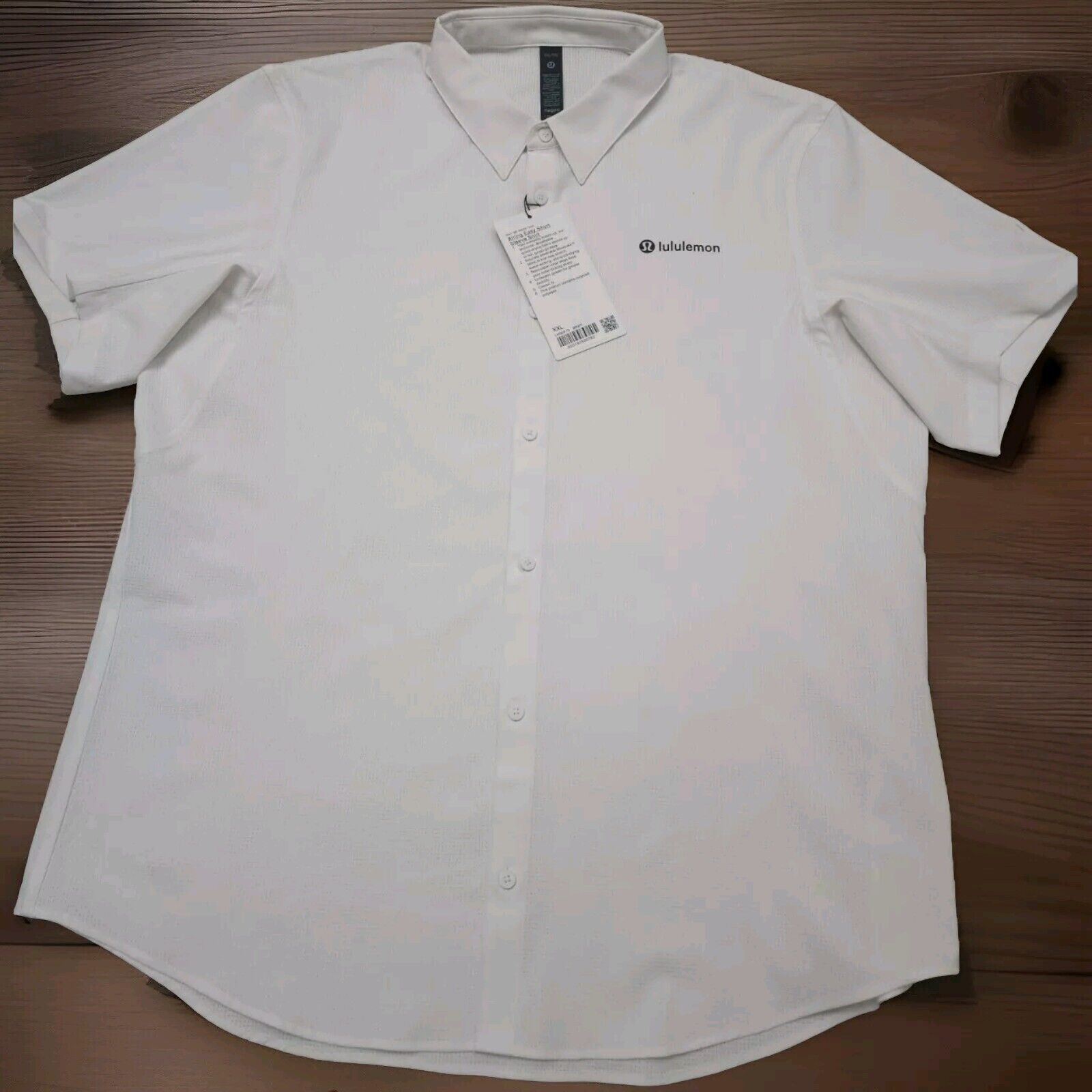 Lululemon Lululemon Airing Easy Short-Sleeve Shirt White Sz 2XL Size US XXL / EU 58 / 5 - 3 Thumbnail
