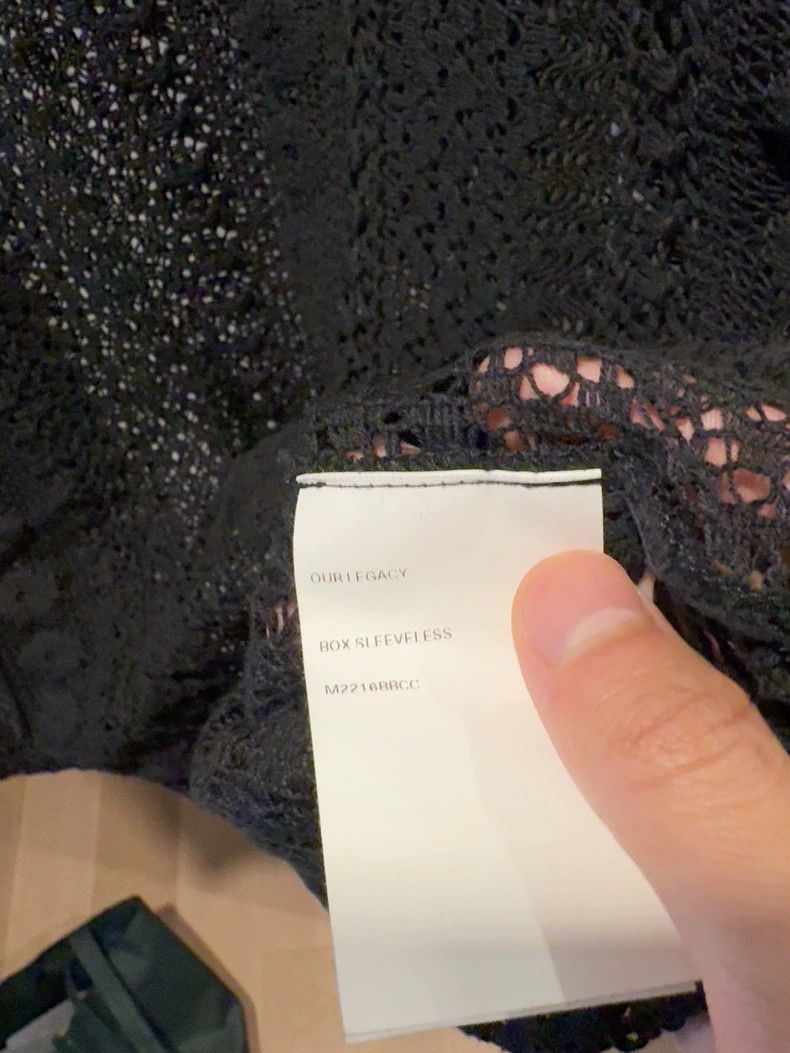 Our Legacy our legacy Black lace hollow vest vest Size 50R - 7 Thumbnail