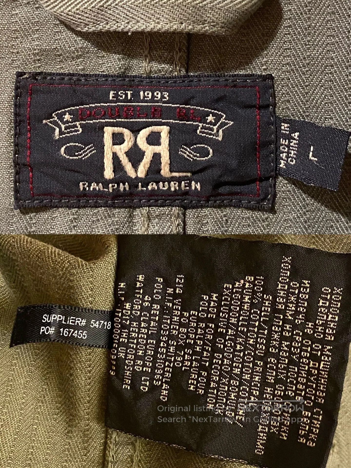 RRL Ralph Lauren vintage military green utility jacket. Size US M / EU 48-50 / 2 - 9 Thumbnail