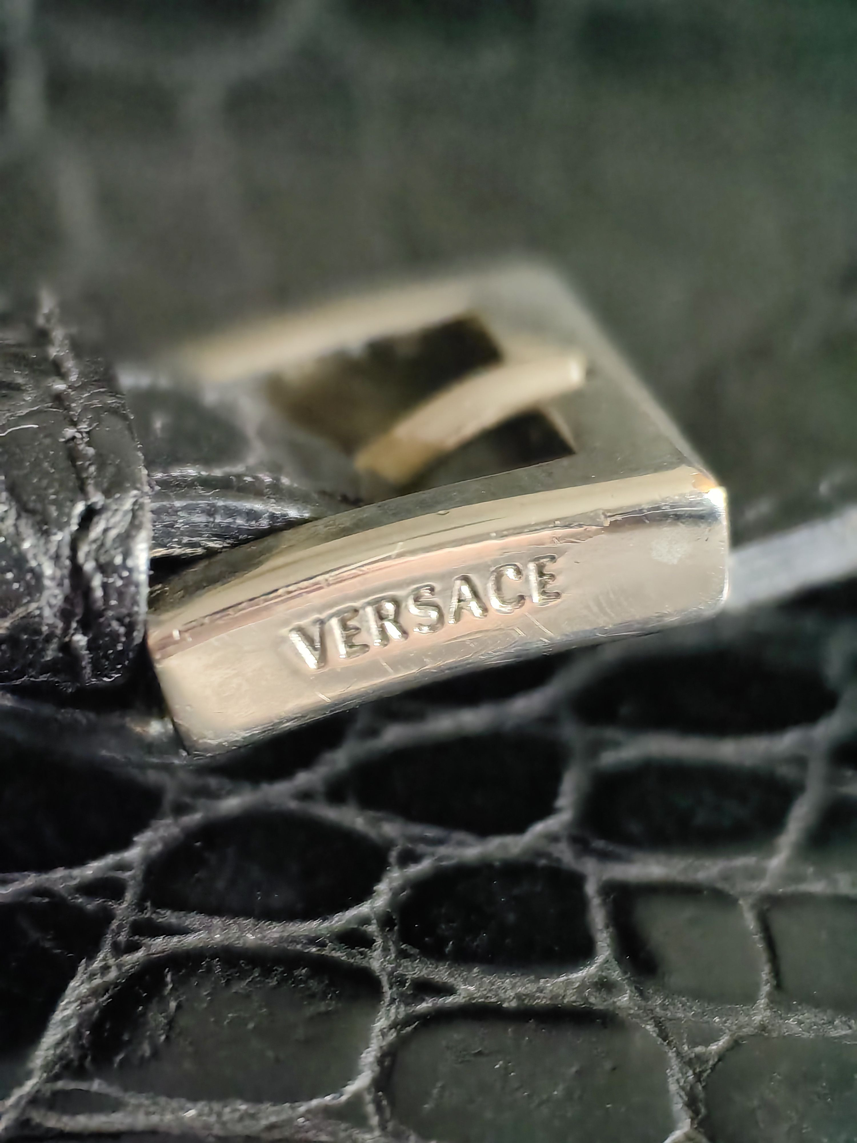 Versace Versace Croco Y2K Cross Body Bag Size ONE SIZE - 8 Thumbnail
