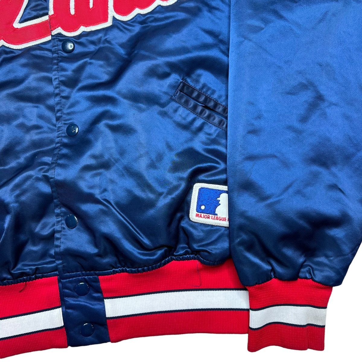 MLB × Vintage Vintage 1980s MLB Atlanta Braves Satin Bomber Jacket Size US L / EU 52-54 / 3 - 15 Thumbnail