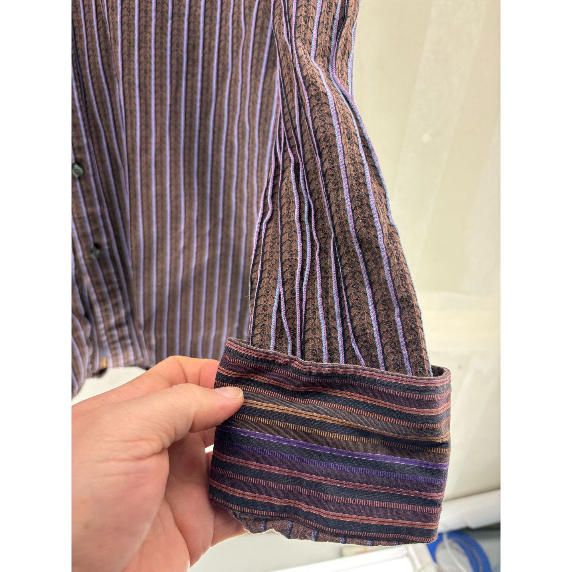 Robert Graham Robert Graham Shirt Men's 2XL XXL Flip Cuff Casual Button Do Size US XXL / EU 58 / 5 - 6 Thumbnail