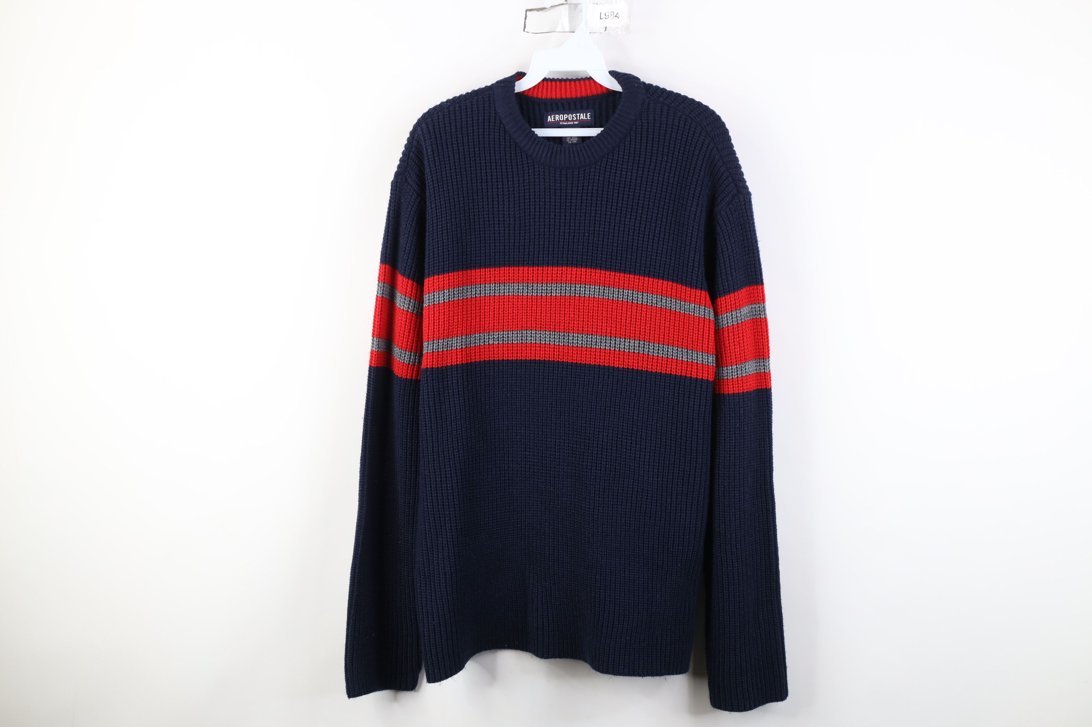 Aeropostale Vintage 90s Y2K Aeropostale Chunky Ribbed Knit Sweater Size US M / EU 48-50 / 2 - 1 Thumbnail