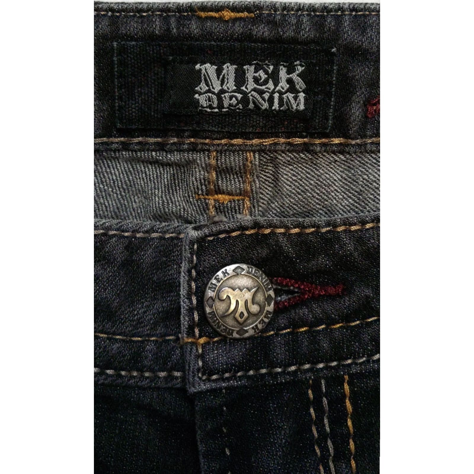 Denime MEK DNM Jeans Stockholm Cigarette Cut Black Denim 5-Pocket 29×34 Mens Vintage Size US 29 - 5 Thumbnail