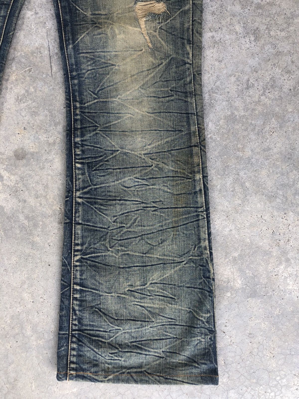 Japanese Brand Japanese Algate Flared Jeans Mud Wash Distressed Jeans Size US 32 / EU 48 - 7 Thumbnail
