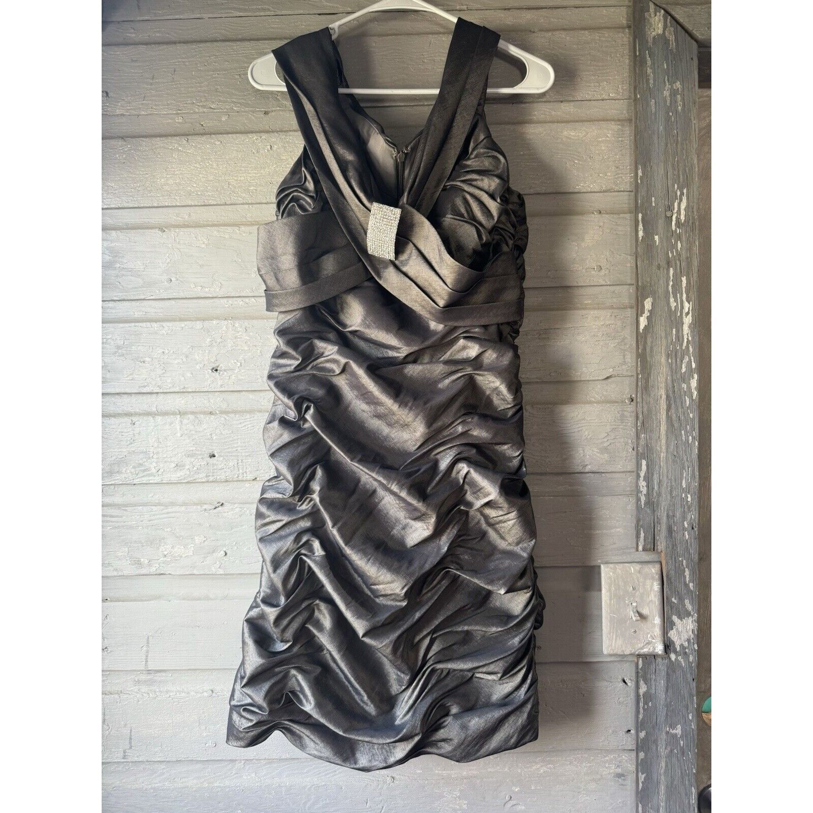 Other David’s Bridal Dress Satin Cachet Dress Formal Wedding Cockt Size XL / US 12-14 / IT 48-50 - 1 Thumbnail