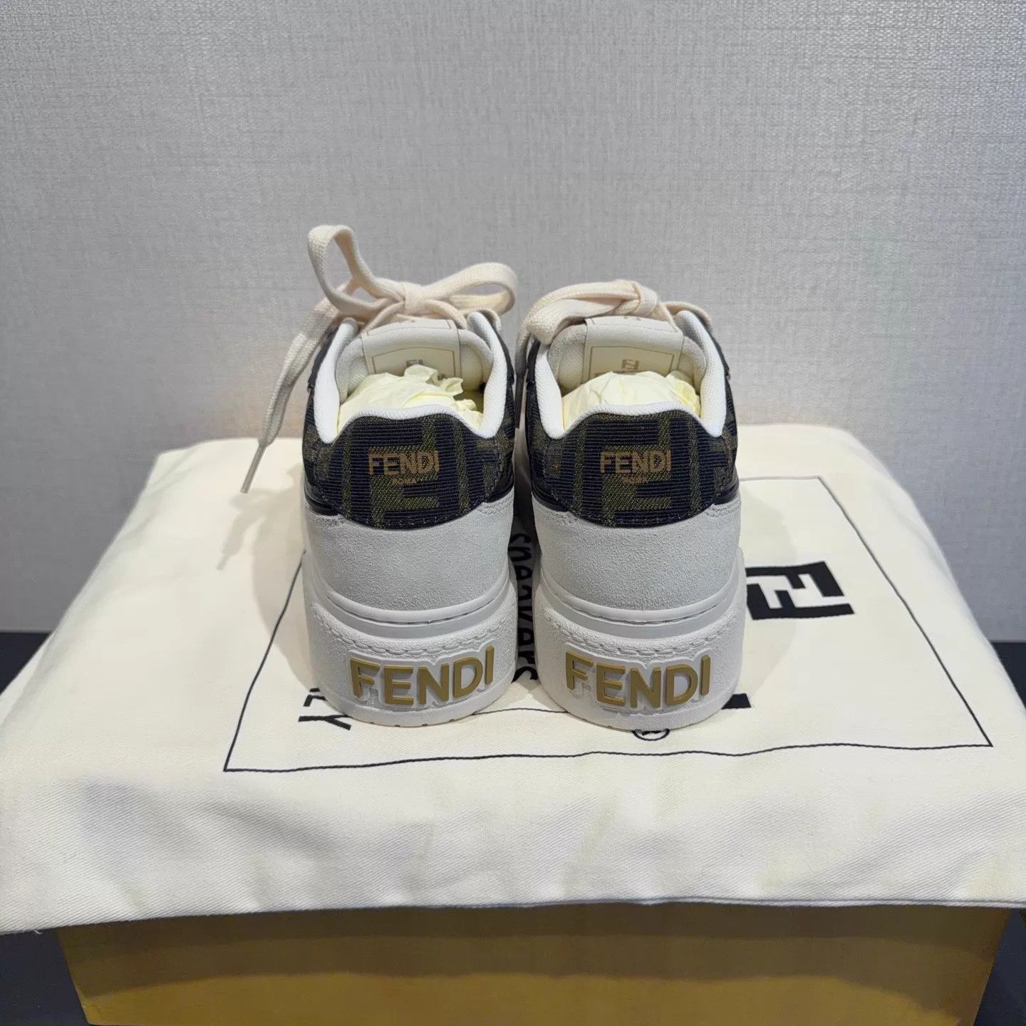 Fendi FENDI Match 5cm Platform White Green 35 Sneakers Size US 4.5 / IT 34.5 - 4 Thumbnail