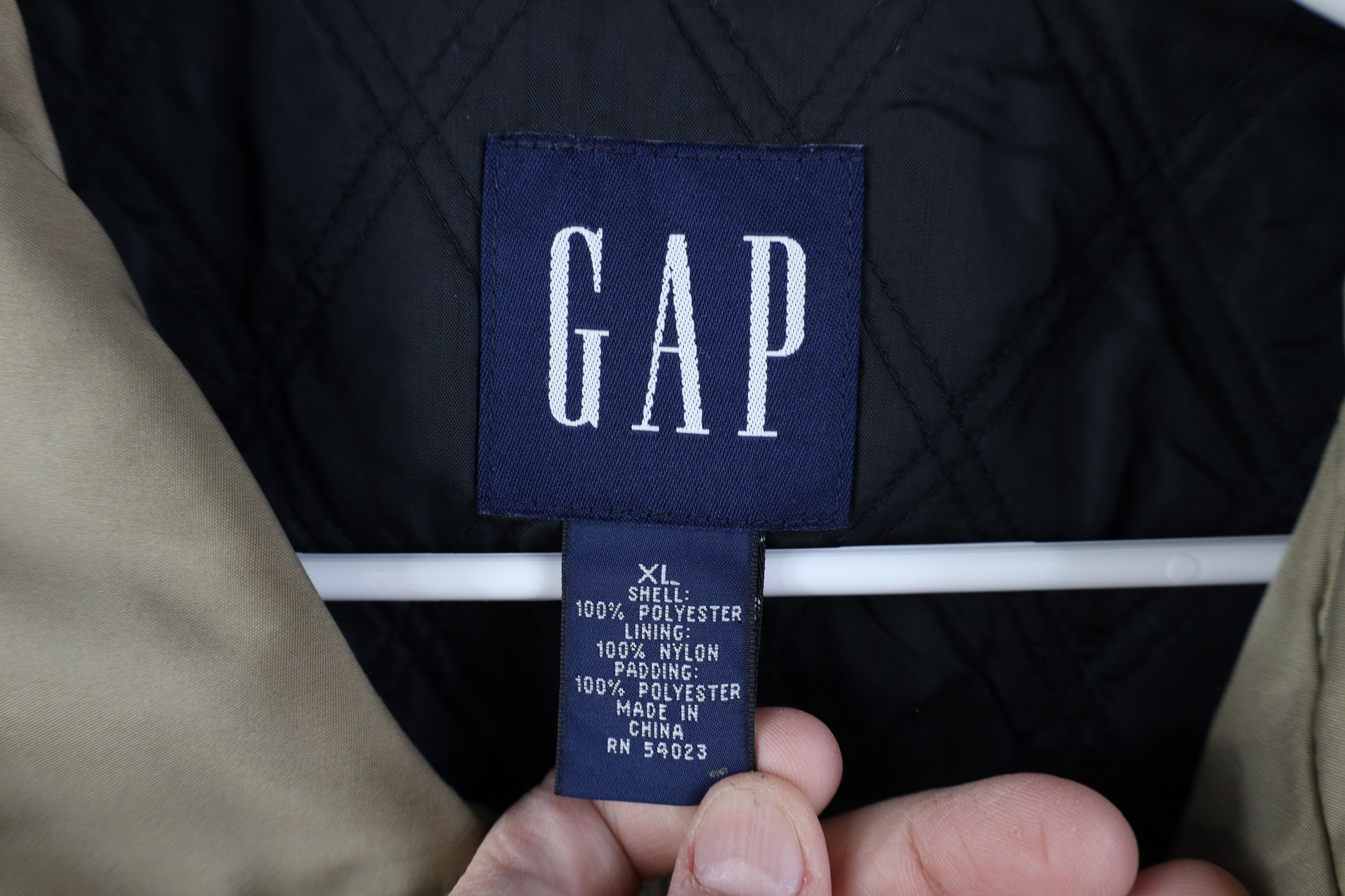 Gap Vintage Y2K 2001 Gap Quilted Overcoat Rain Jacket Beige Size US XL / EU 56 / 4 - 9 Thumbnail