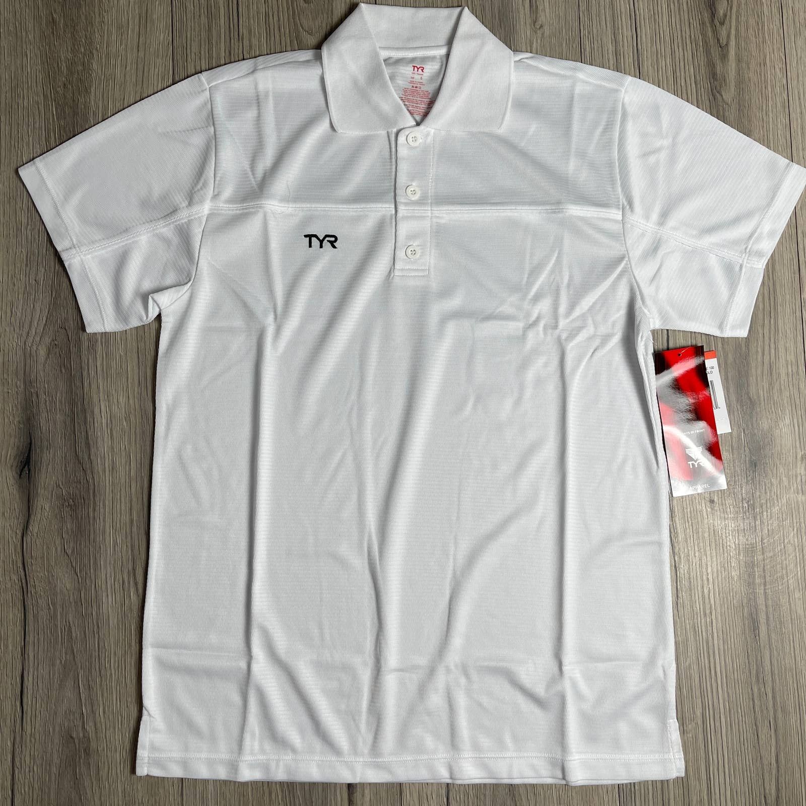 Other TYR Apparel Tech Polo Shirt - White Textured Size Small $44 Size US S / EU 44-46 / 1 - 1 Thumbnail