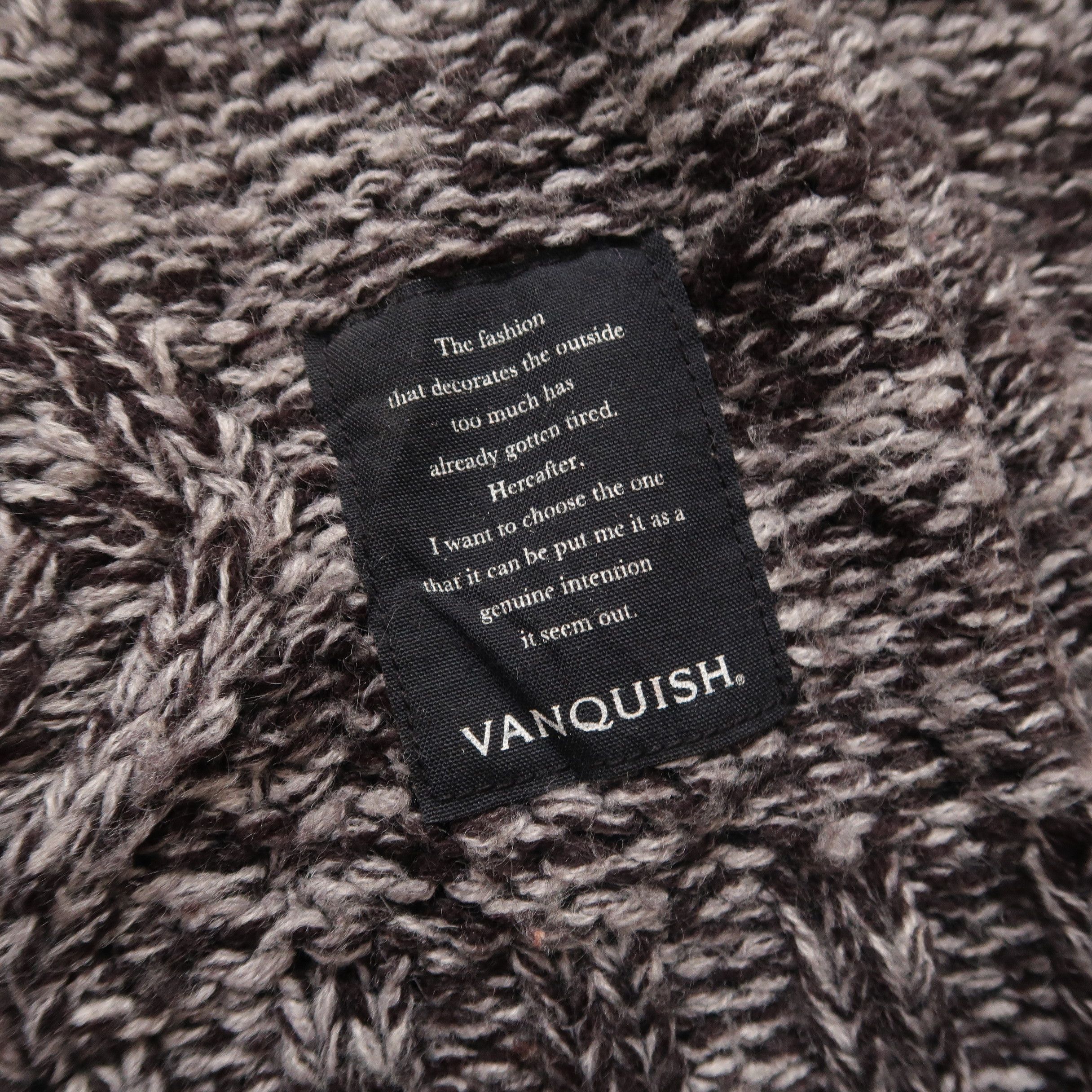Japanese Brand 1990s Vanquish Japan - Cable Knit Cardigan CDG Size US L / EU 52-54 / 3 - 8 Thumbnail