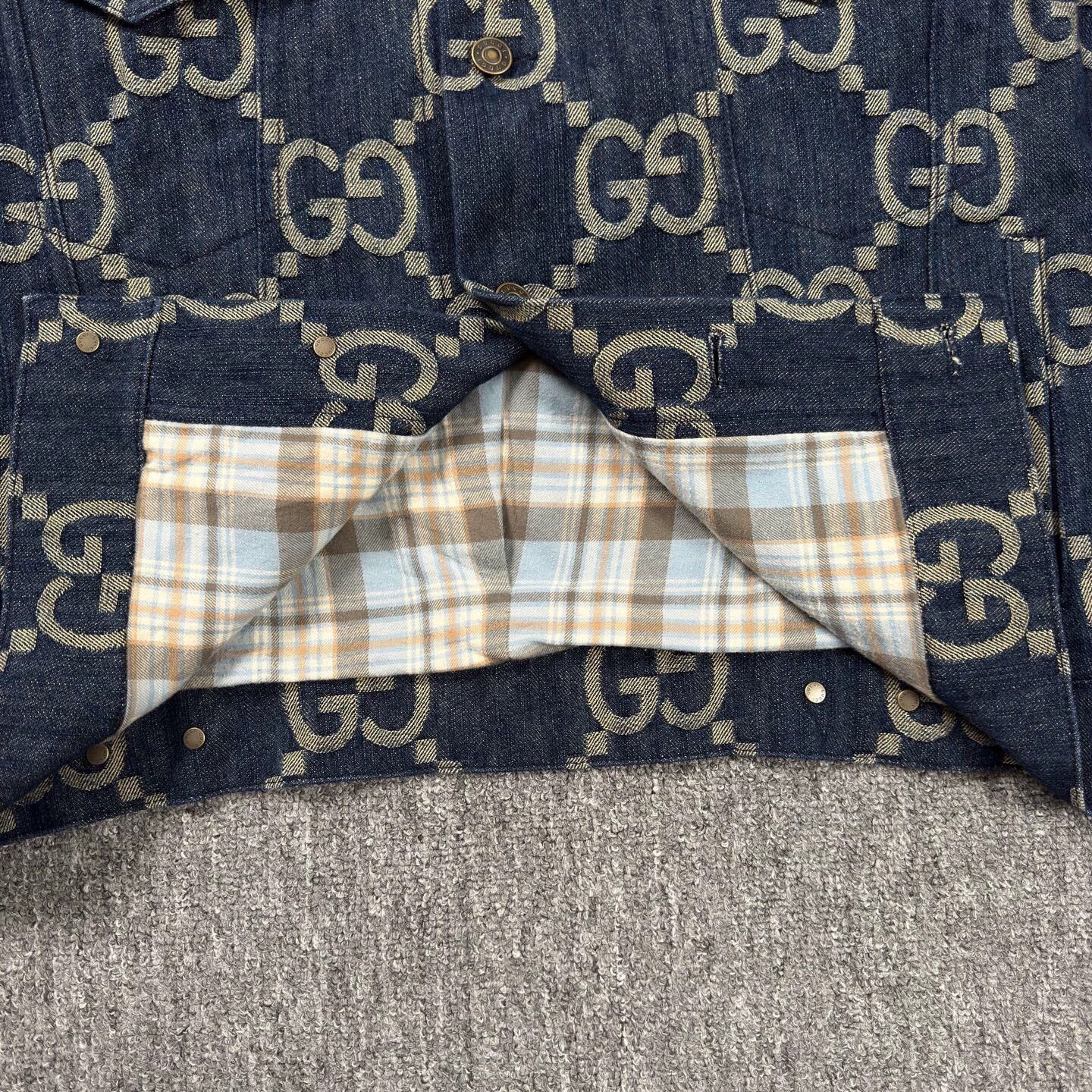 Gucci Gucci blue all-over print denim jacket Size US M / EU 48-50 / 2 - 4 Thumbnail