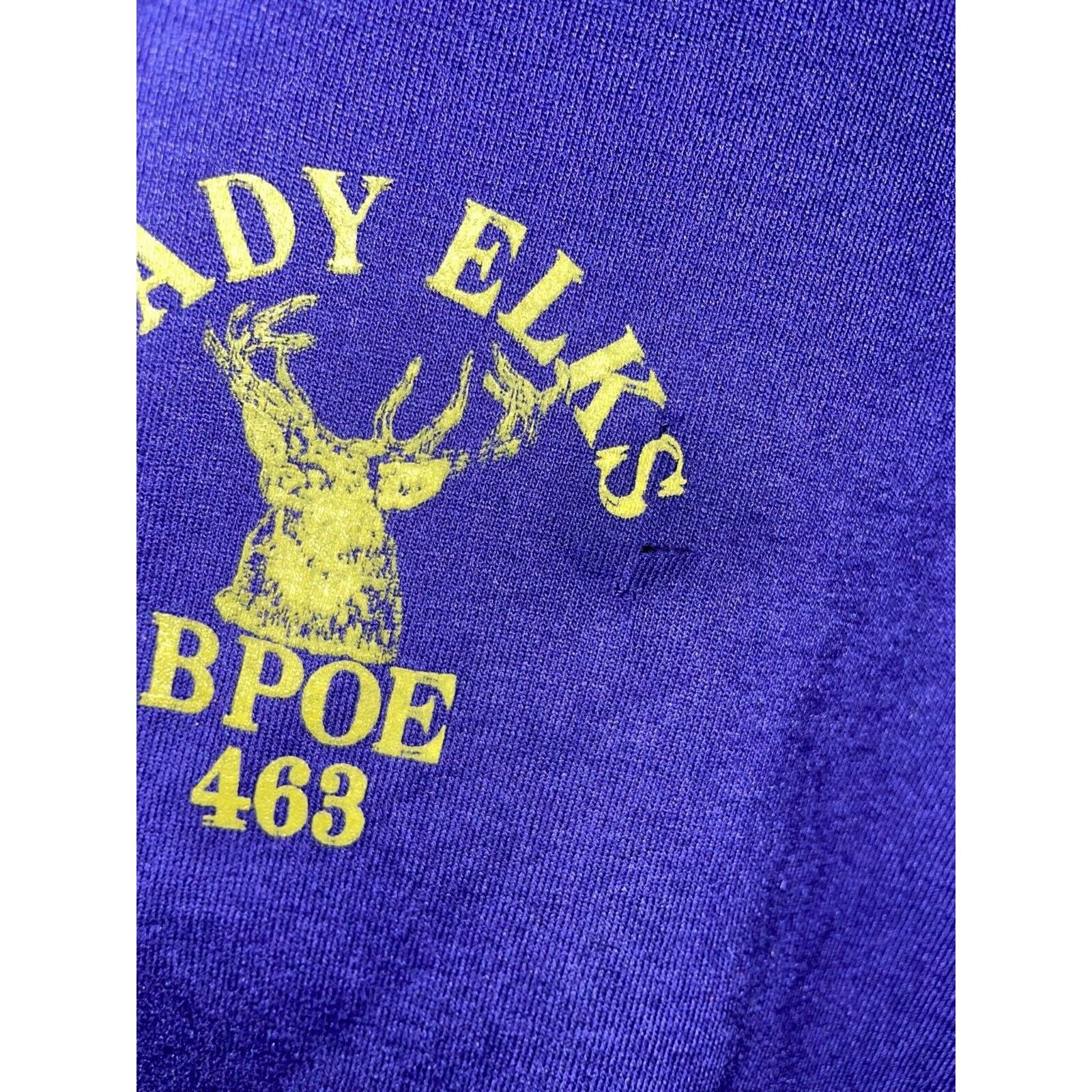 Jerzees Vintage Lady Elks Shirt BPOE 463 Deer Tee HOLE XL 90s VTG Size US XL / EU 56 / 4 - 4 Thumbnail