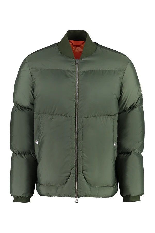 image of Moncler Man Diya Down Bomber Jacket in Green, Men's (Size Medium)