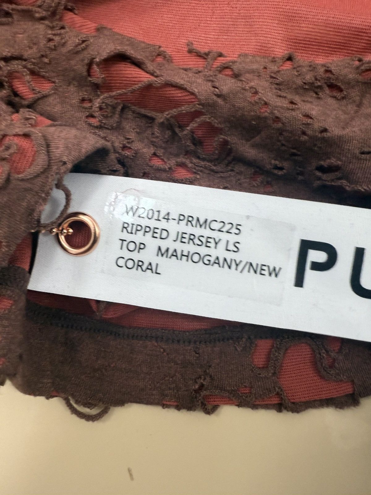 Other Purple Brand Ripped Jersey Top Size S / US 4 / IT 40 - 3 Thumbnail