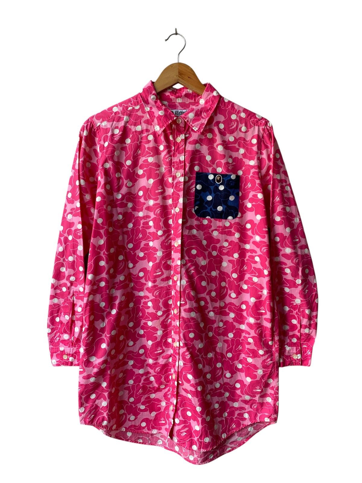 Bape Bape ABC Camo Pink Button Up Shirt Size S / US 4 / IT 40 - 1 Thumbnail