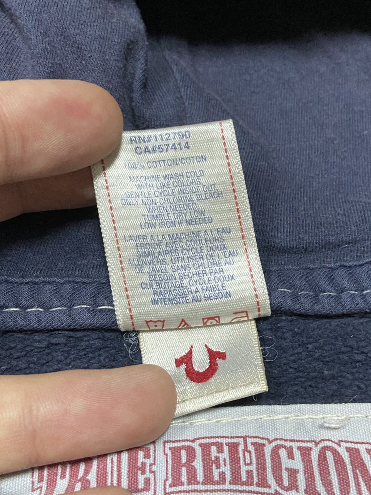 True Religion × Vintage True Religion vintage white stitched hoodie horseshoe Size US L / EU 52-54 / 3 - 8 Thumbnail