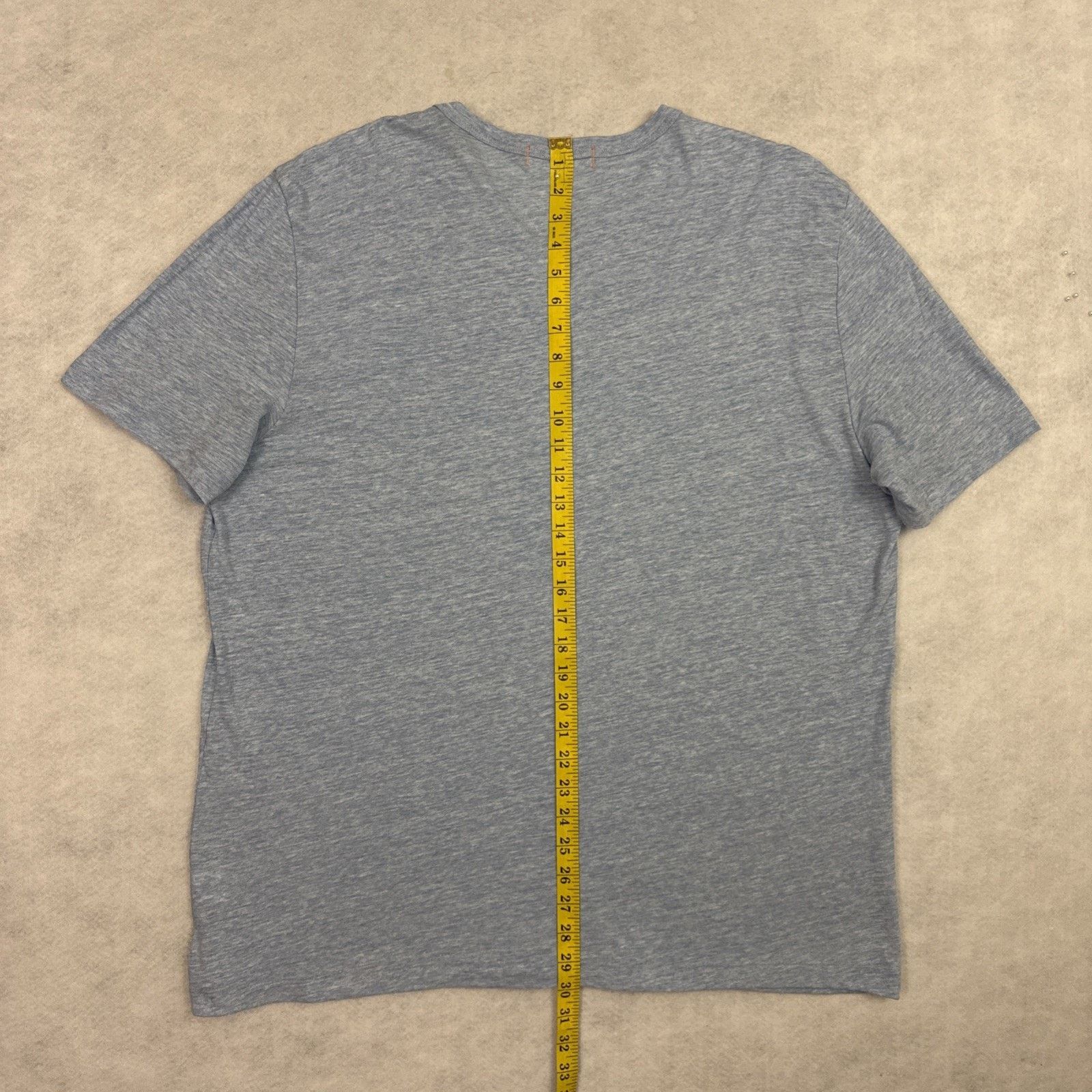 Faherty Faherty Vintage Chambray Tee Mens XXL Blue Heather Cotton Size US XXL / EU 58 / 5 - 7 Thumbnail