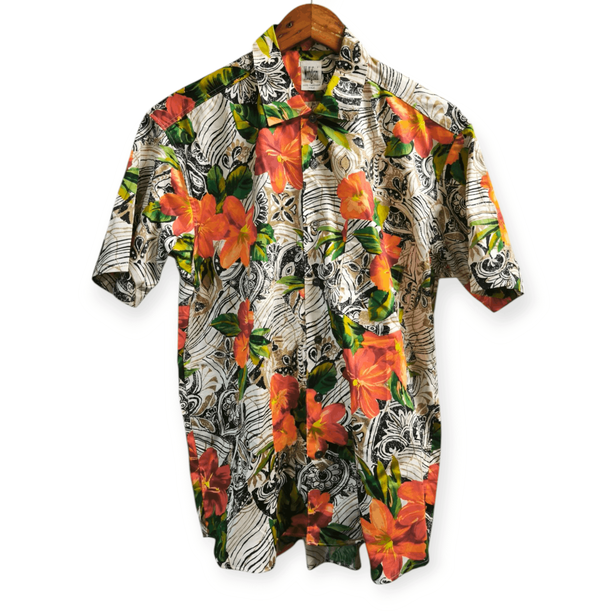 Designer × Vintage Modigliani Floral Fullprint Button Up Short Sleeve Shirt Size US M / EU 48-50 / 2 - 1 Thumbnail