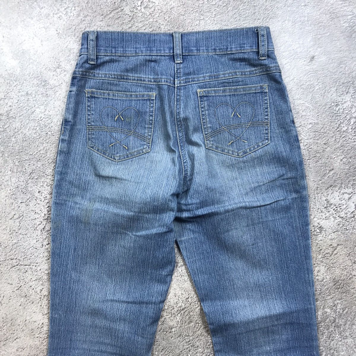 Vintage Vintage Y2K Distressed Flared Jeans Baggy Wide Leg Grunge 27 Size 27" / US 4 / IT 40 - 6 Thumbnail