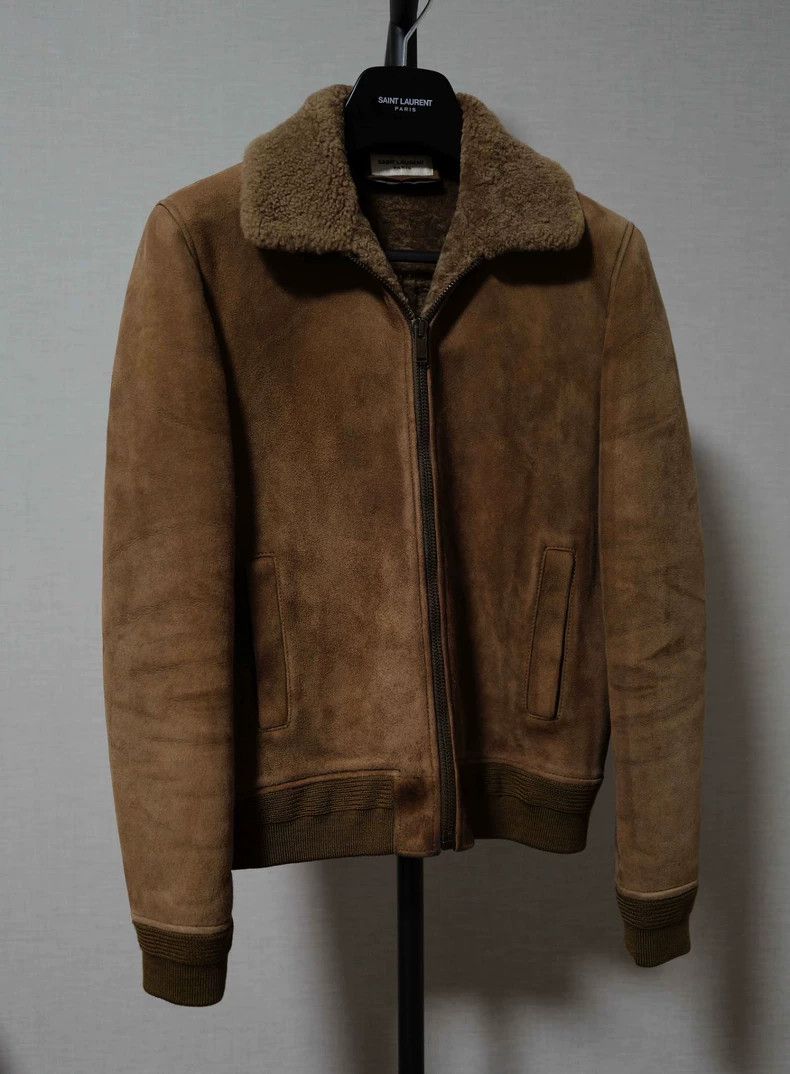 Saint Laurent Paris Saint Laurent Paris Fur-integrated pilot jacket leather co Size US S / EU 44-46 / 1 - 1 Thumbnail