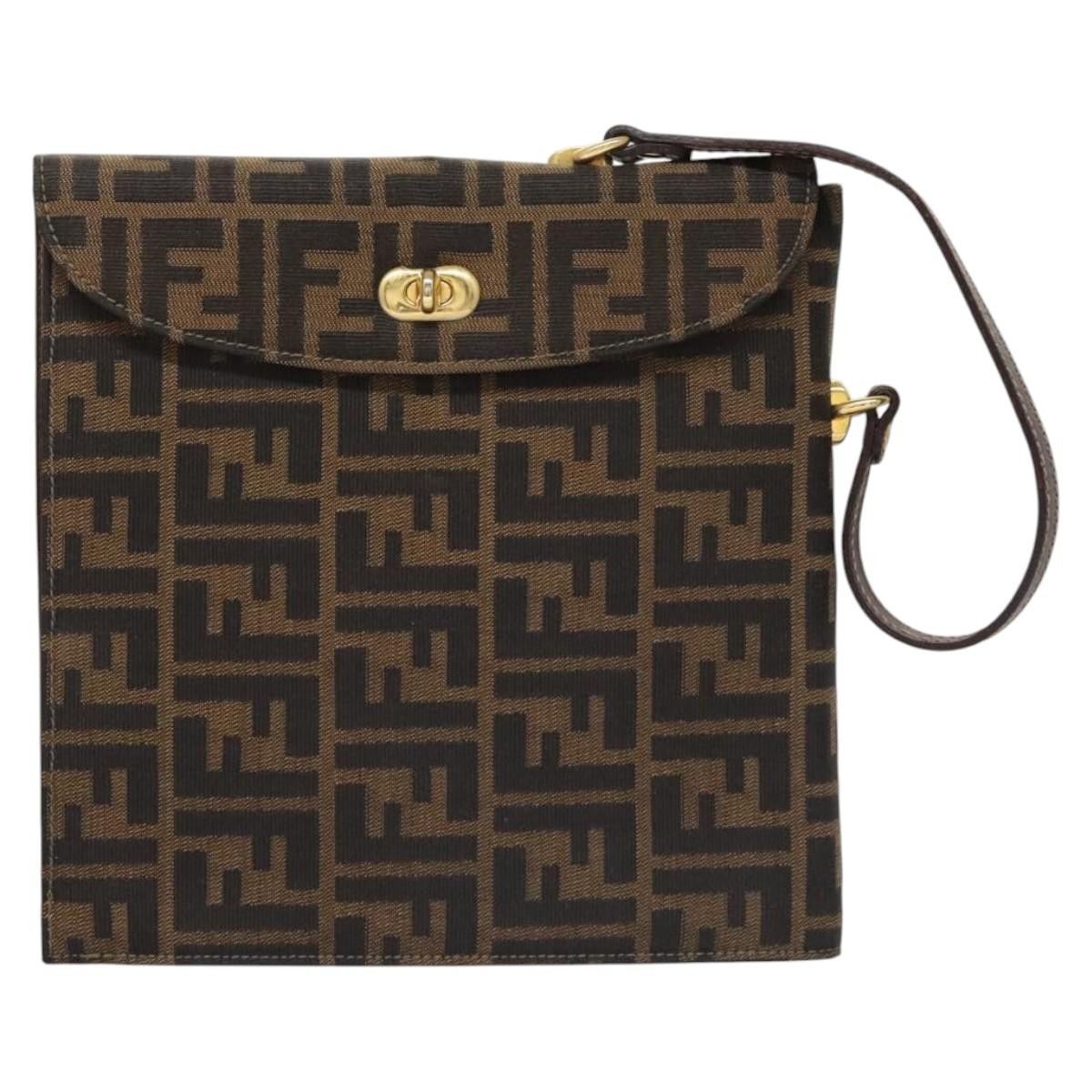 Fendi Zucchino Brown Canvas Handbag (Pre-Owned) Size ONE SIZE - 1 Thumbnail