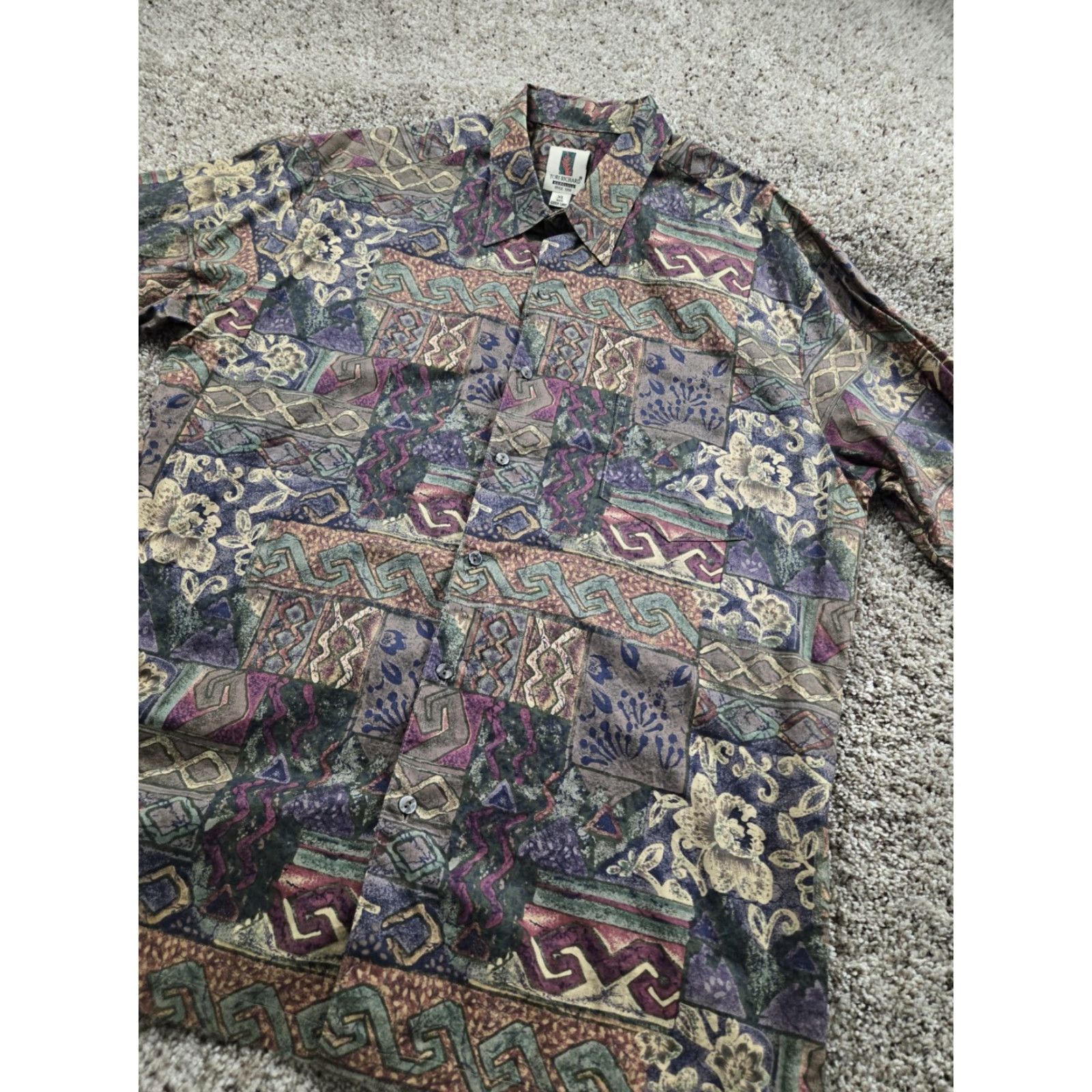 Tori Richard VINTAGE Tori Richard Camp Shirt XL Cotton Lawn Button Up Short Sleeve Tribal 90s Size US XL / EU 56 / 4 - 2 Thumbnail