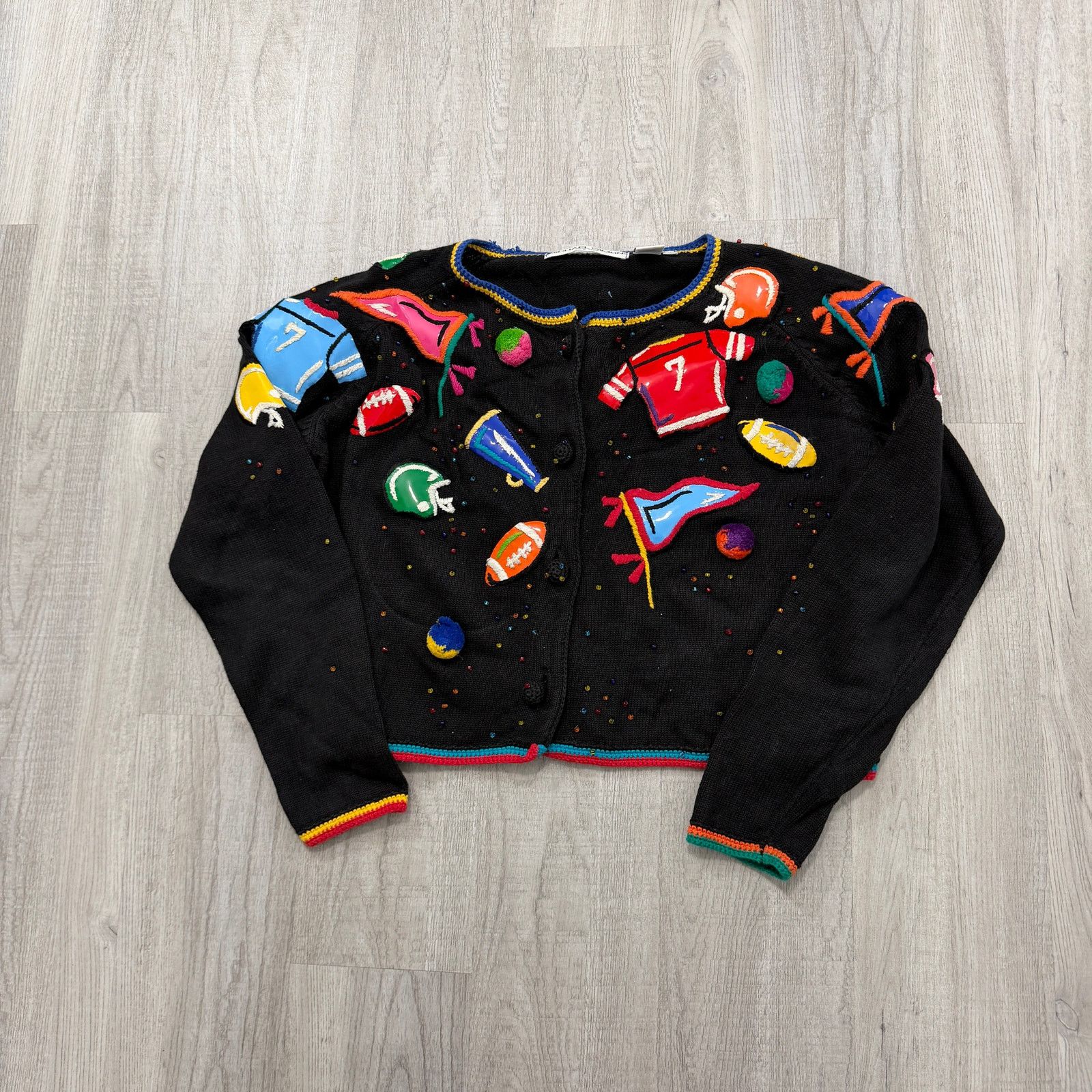 Vintage Vintage Michael Simon Cardigan Medium Cheerleader Football Size M / US 6-8 / IT 42-44 - 1 Thumbnail