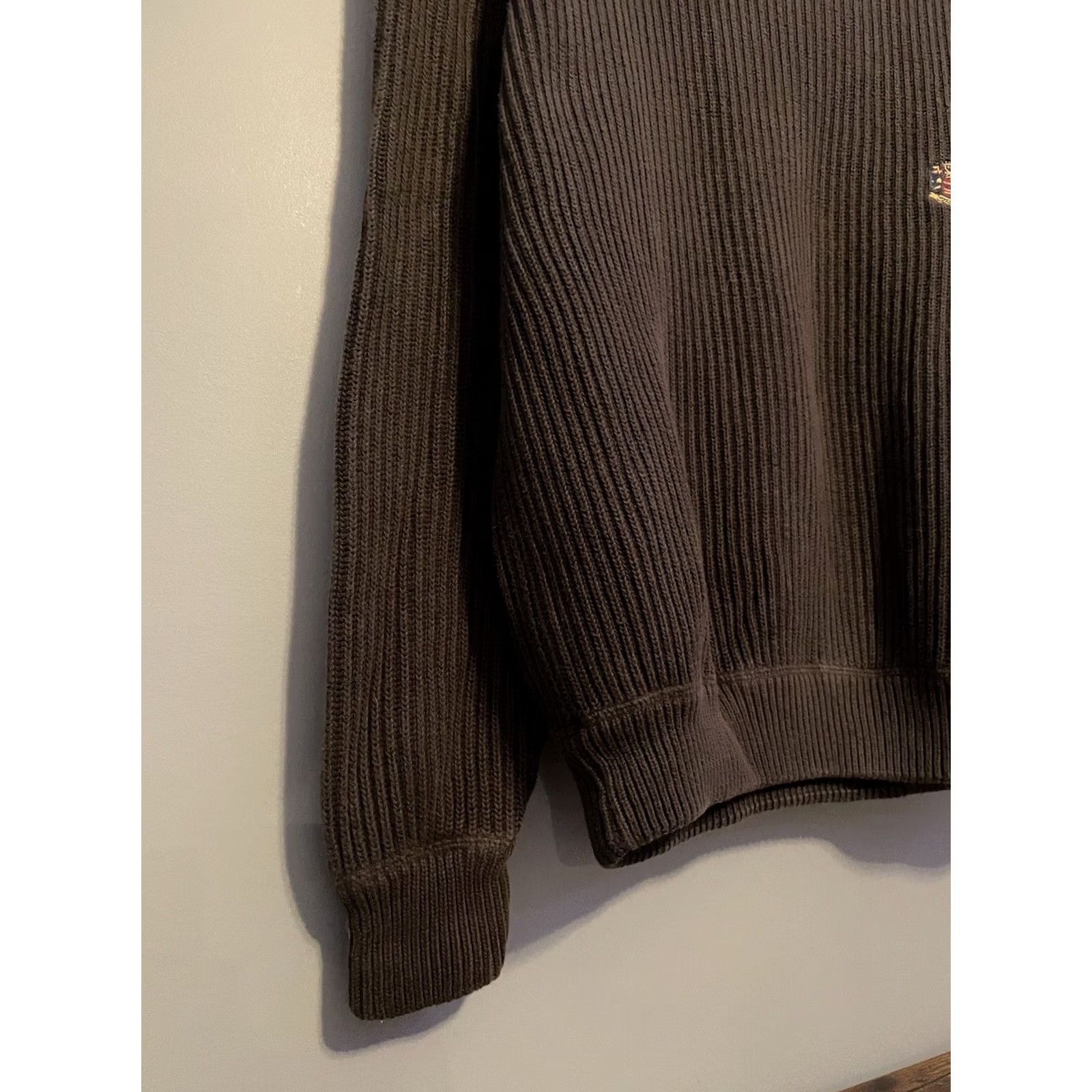 Vintage Woods & Gray Sweater L Brown Crew Neck Pullover 100% Cotton Long Sleeve Knit Logo Men Regular Fall Winter Size US L / EU 52-54 / 3 - 5 Thumbnail