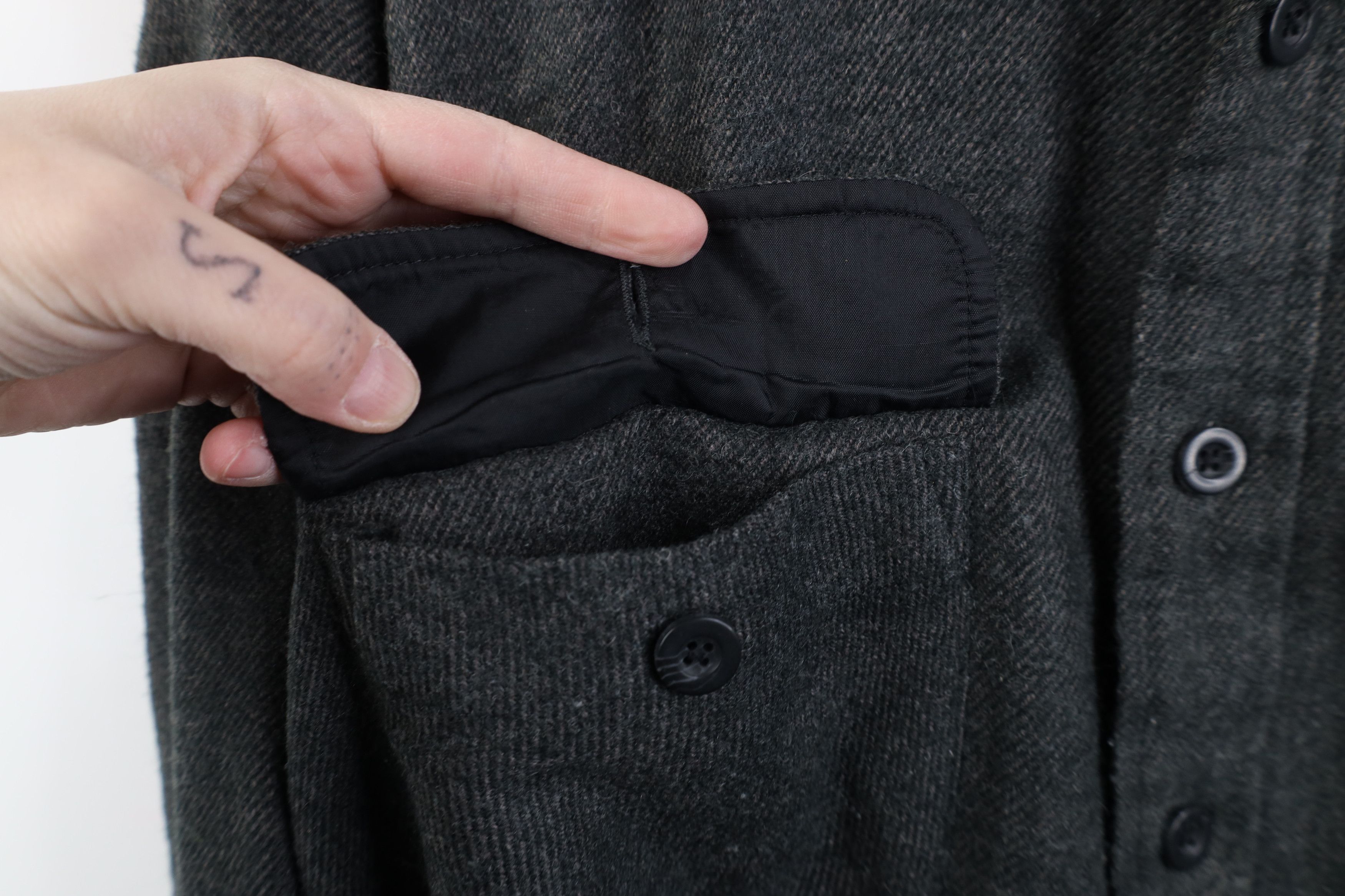 Vintage Vintage 90s Streetwear CPO Collared Button Shirt Gray Size US M / EU 48-50 / 2 - 6 Thumbnail