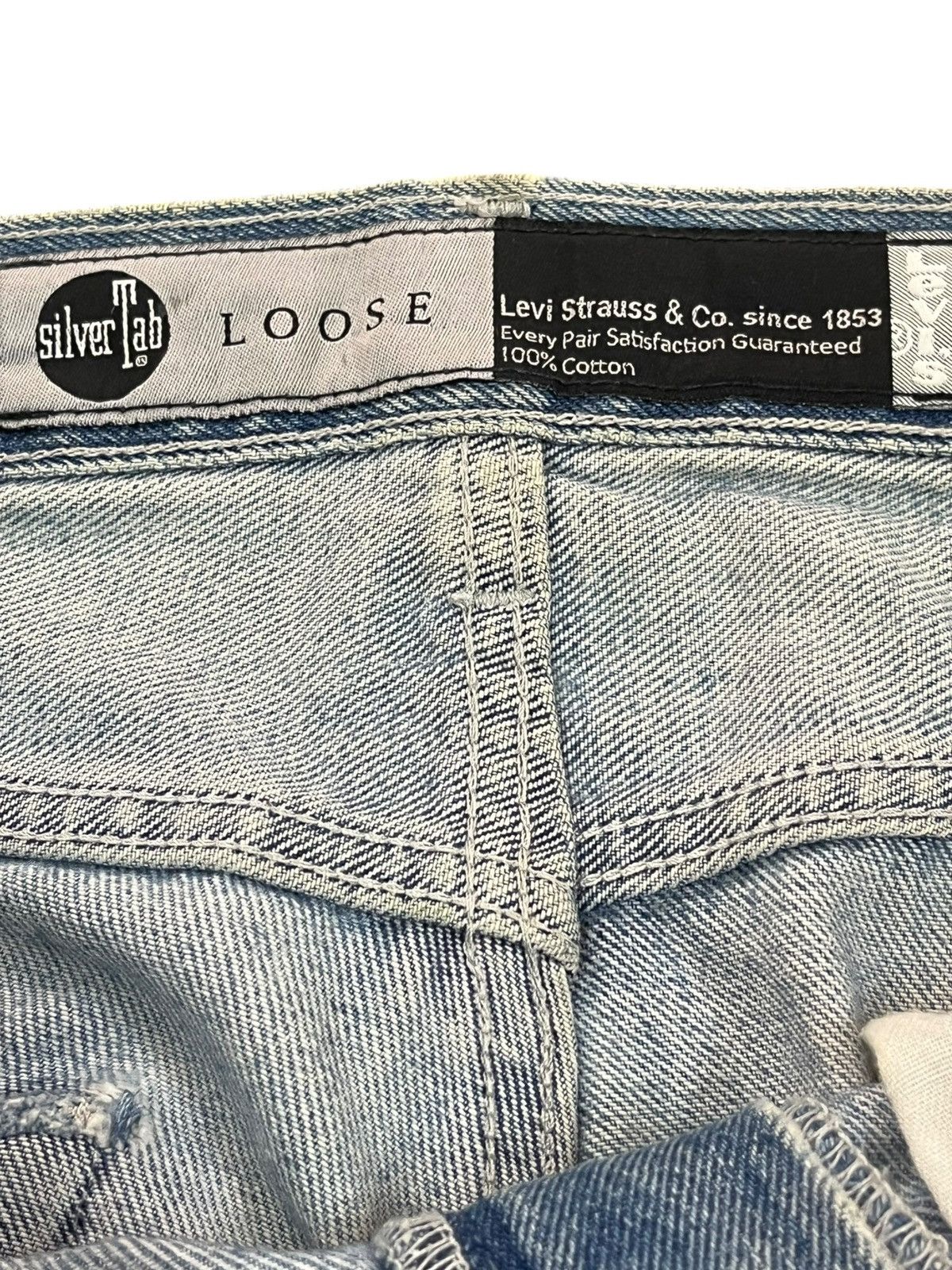 Levi's Levi’s Silvertab Baggy Loose Distressed Denim Size US 35 - 8 Thumbnail