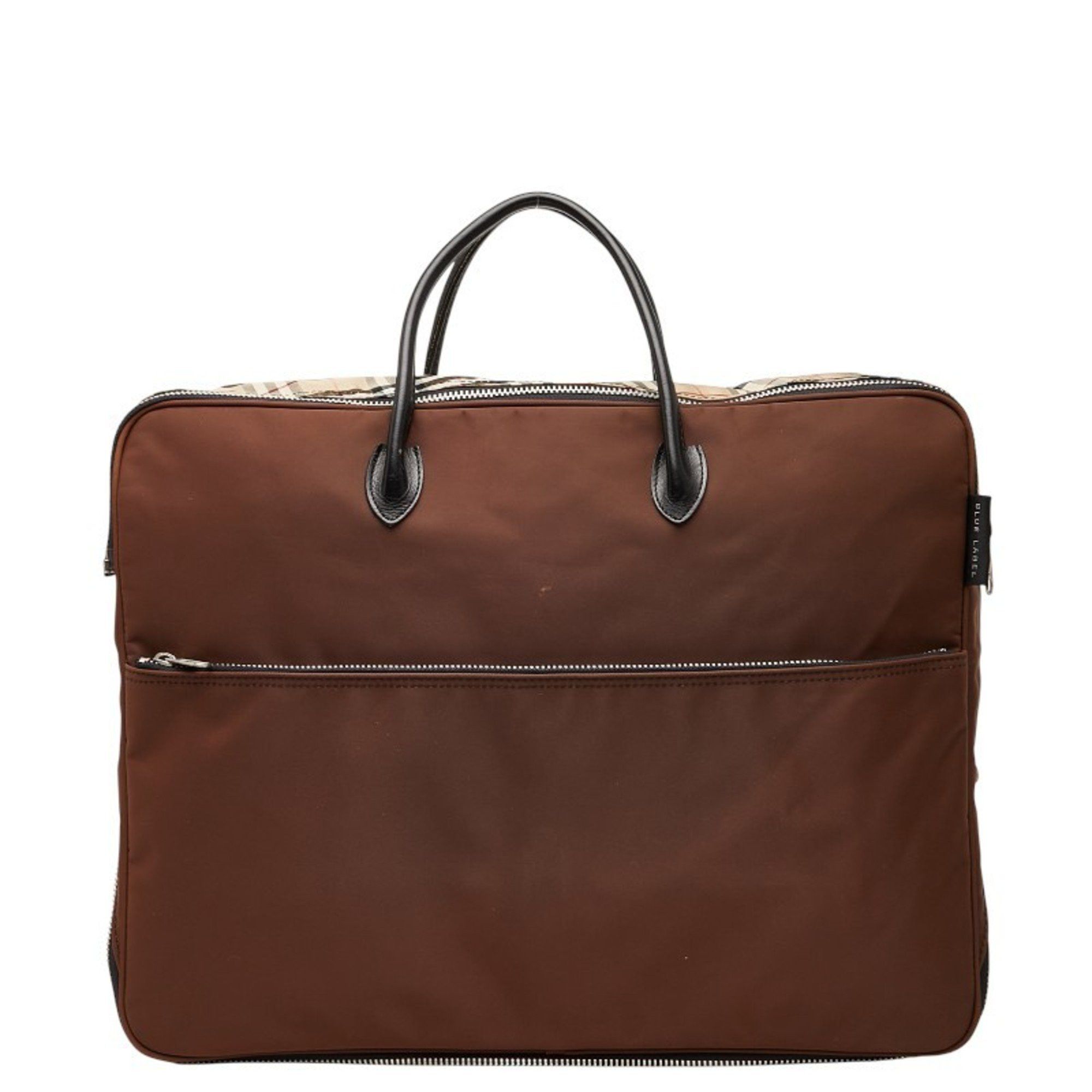 Burberry Burberry Nova Check Handbag in Beige and Brown Nylon Leather for Women. Size ONE SIZE - 1 Thumbnail