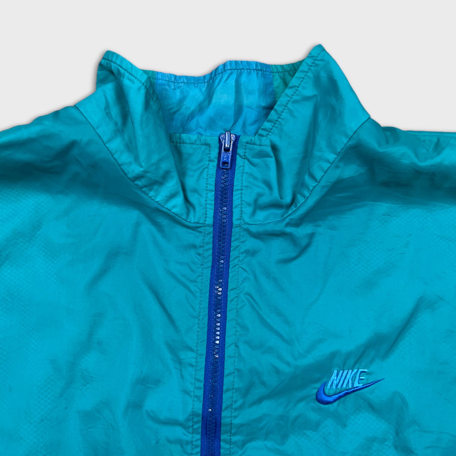 Nike × Vintage Vintage Nike Sportswear Jacket XL Swoosh Zip 90s Windbreaker Size US XL / EU 56 / 4 - 2 Thumbnail