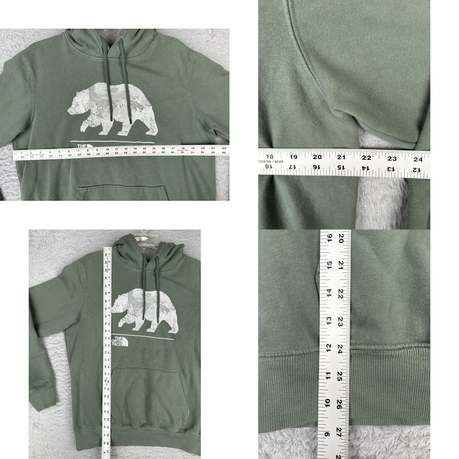 The North Face The North Face Hoodie Mens Medium Green Bear Graphic Pullover Sweatshirt Jersey Size US M / EU 48-50 / 2 - 8 Thumbnail