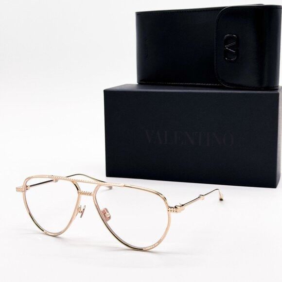 Valentino NEW VALENTINO V-STUD-II VLX-133D EYEGLASSES AVIATOR UNISEX Size ONE SIZE - 1 Thumbnail