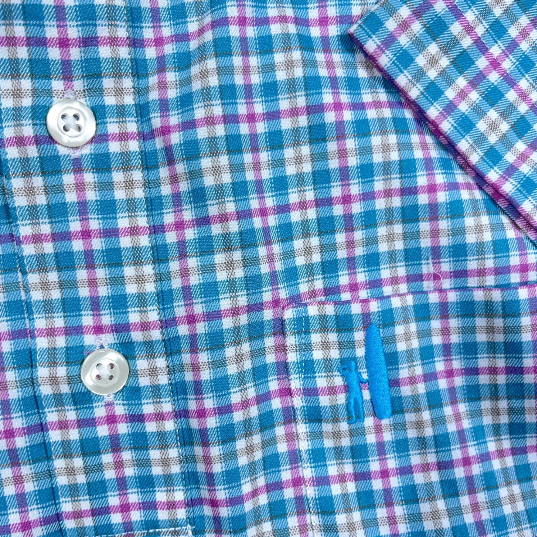 johnnie-O johnnie-O Polo Shirt Men Small Blue Pink Plaid Prep Performance Golf Shirt Men Small Blue Plaid American Classic College Logo Preppy Mens Polo Size US S / EU 44-46 / 1 - 5 Thumbnail