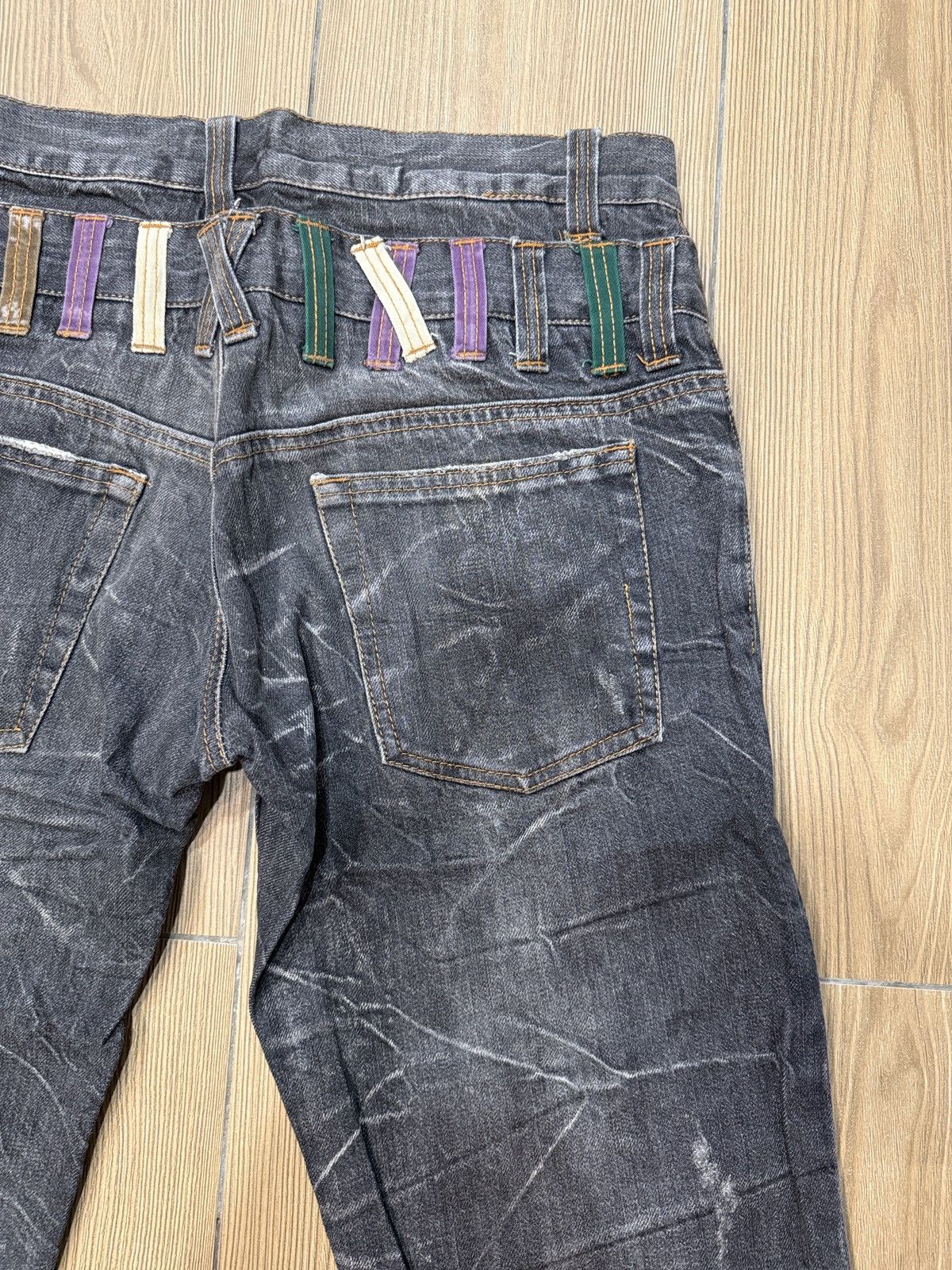 If Six Was Nine Nylaus Double Waist Jeans Denim Pants Thunder Design Size US 33 - 9 Thumbnail