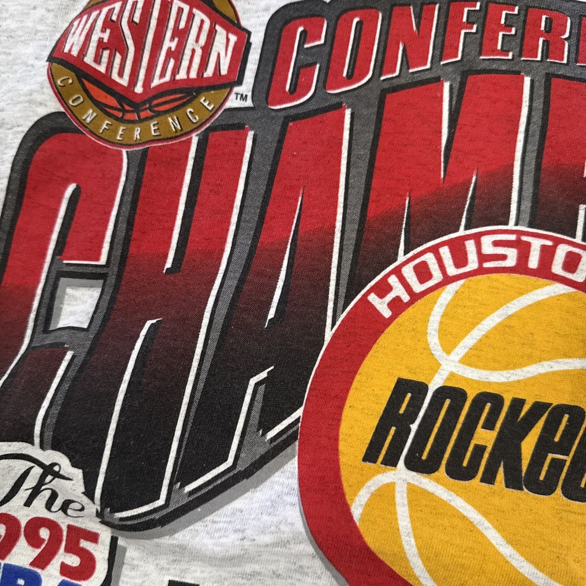 Salem Sportswear Houston Rockets 1995 NBA West Conference Champs Tee Size L Size US L / EU 52-54 / 3 - 3 Thumbnail