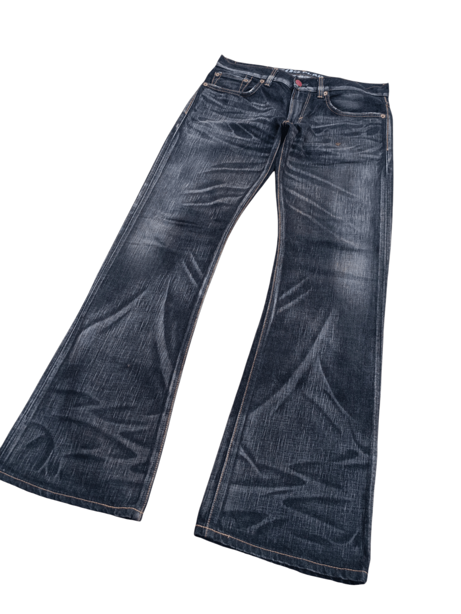 Edwin EDWIN 503 FLARE FADED & RUSTY PUNK STYLE WHISKERS DENIM Size US 34 / EU 50 - 5 Thumbnail