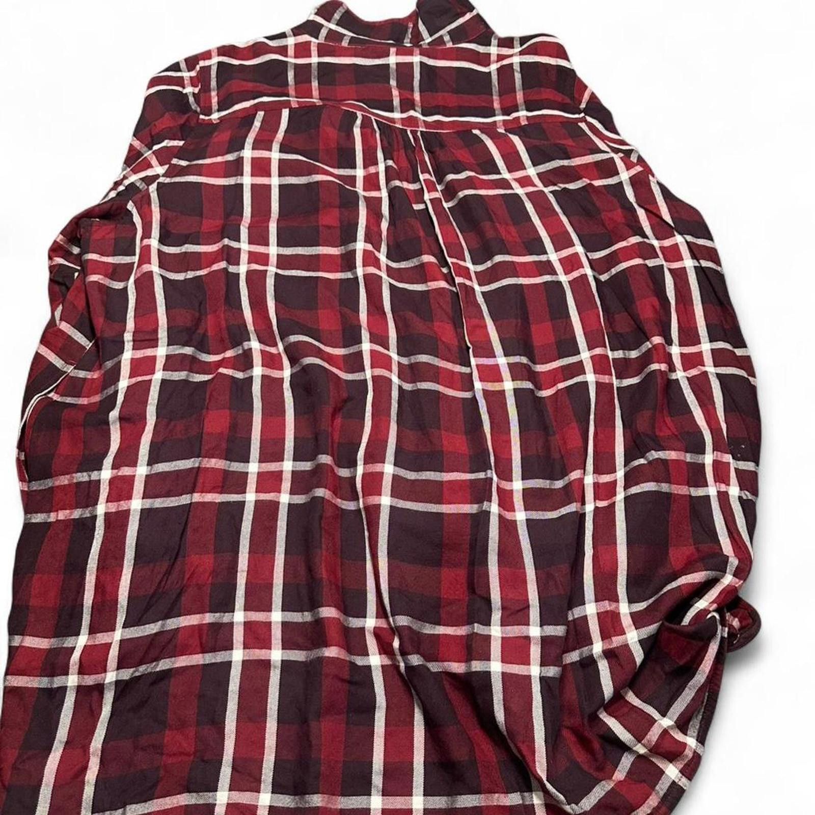 Other Lane Bryant red and burgundy #plaidshirt Size 4XL / US 24-26 - 2 Thumbnail