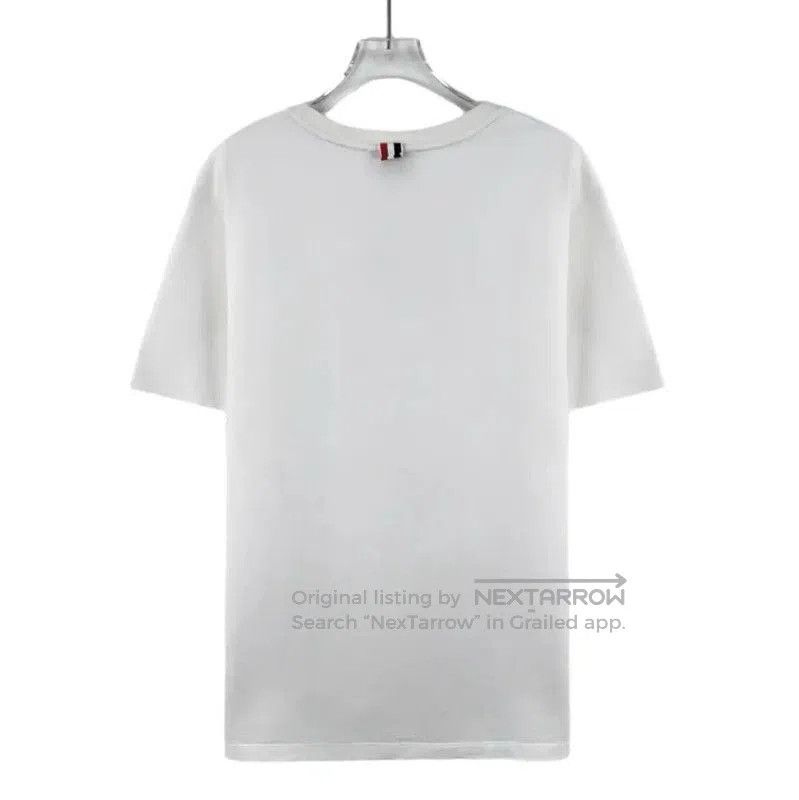 Thom Browne Thom Browne Men's White Cotton T-Shirt Size L . Size US L / EU 52-54 / 3 - 2 Thumbnail