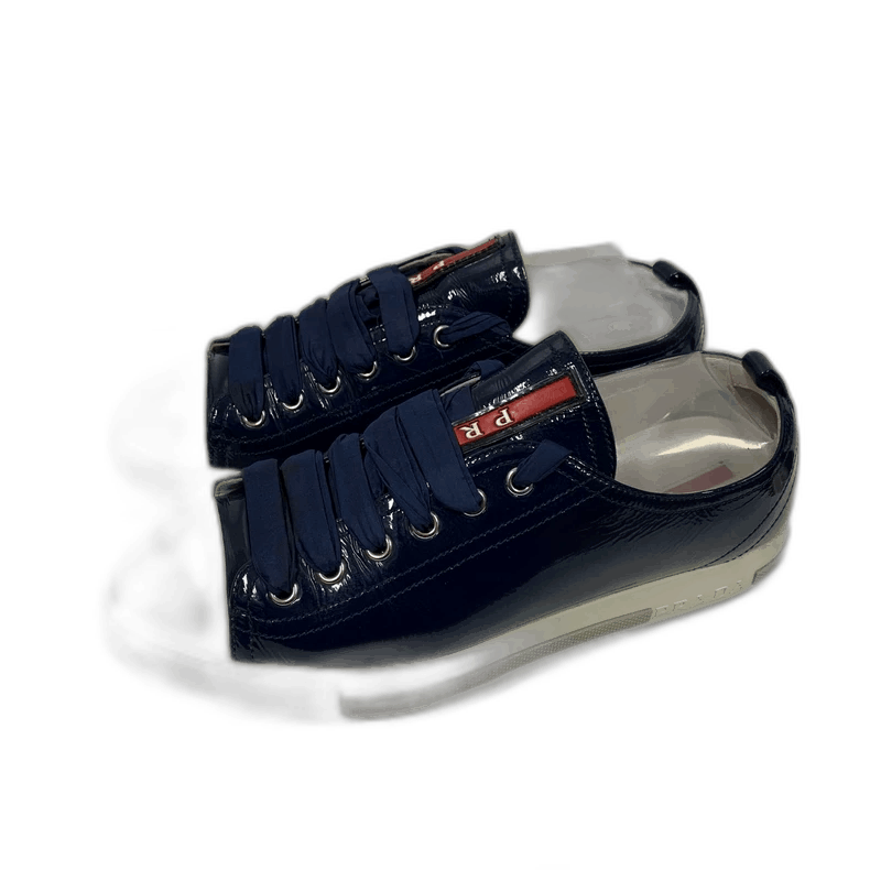 Prada Prada Patent Leather Sneakers Size 36.5-2506 Size US 6 / IT 36 - 1 Thumbnail