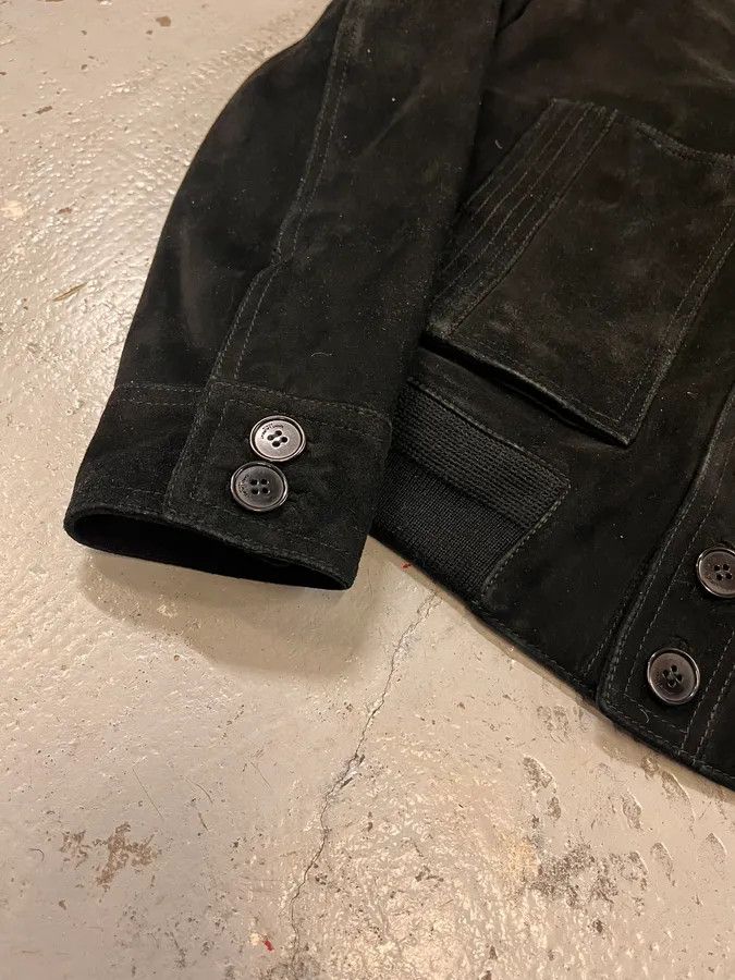 Saint Laurent Paris AW2017 Saint Laurent Black Goat Suede Leather Trucker Jacket Size US S / EU 44-46 / 1 - 6 Thumbnail